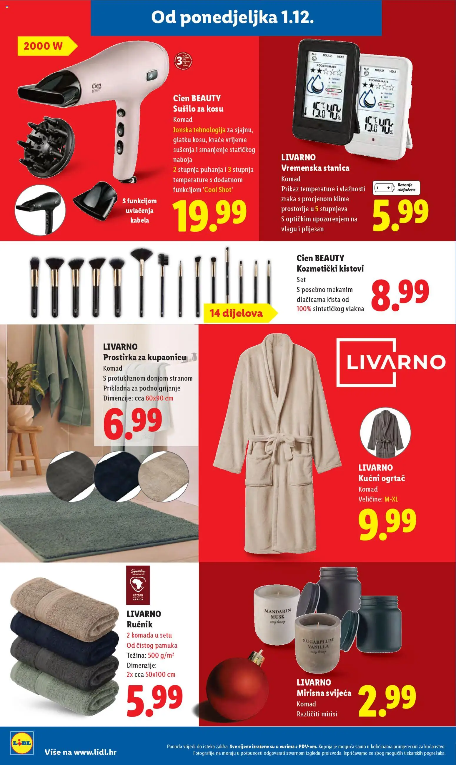 Lidl katalog | vrijedi od 01.12.2025 | Stranica: 38 | Proizvodi: Sušilo za kosu, Ručnik, Baterije, Kućni ogrtač
