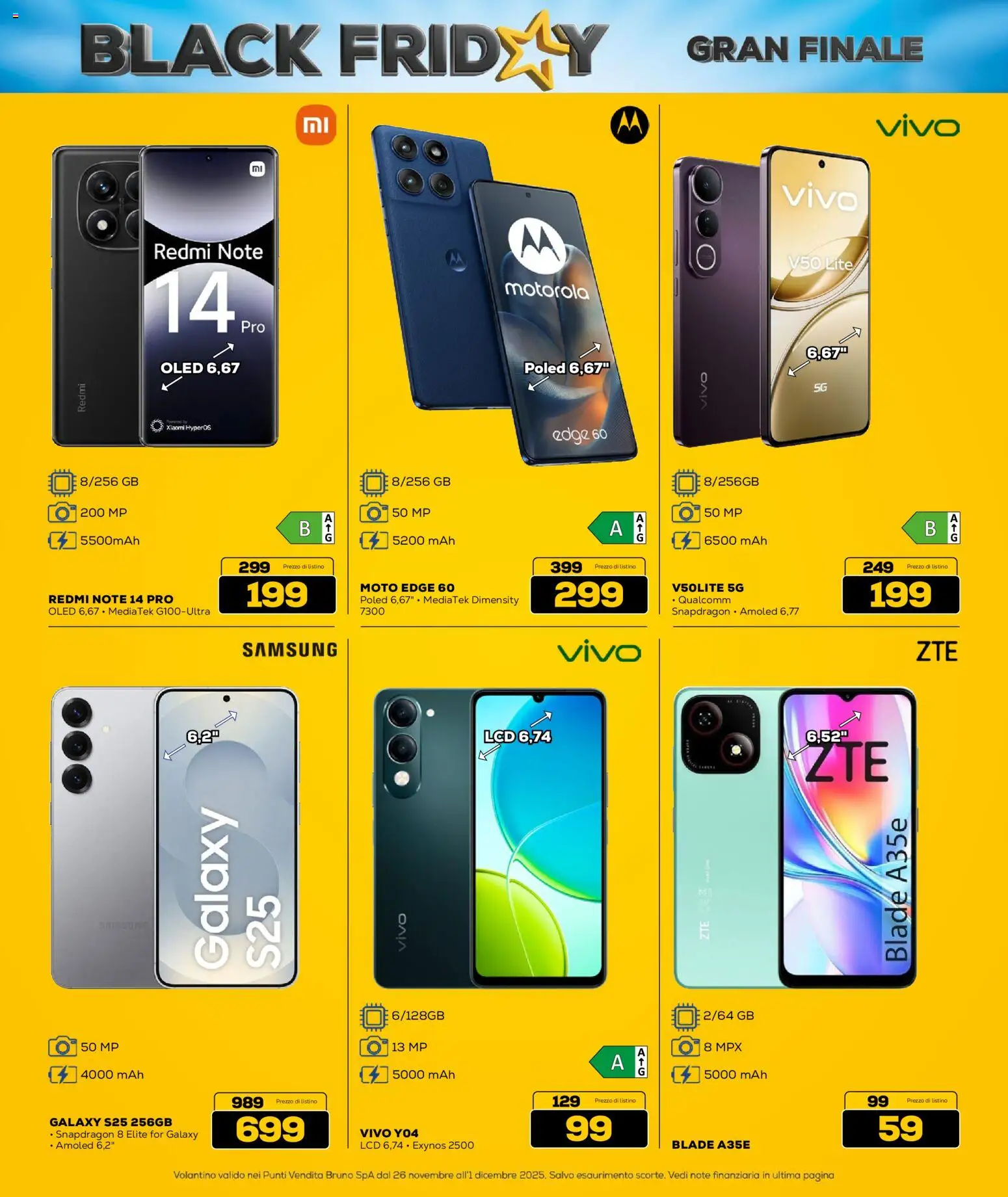 Volantino Euronics del 26.11.2025 | Pagina: 4 | Prodotti: Xiaomi, Samsung