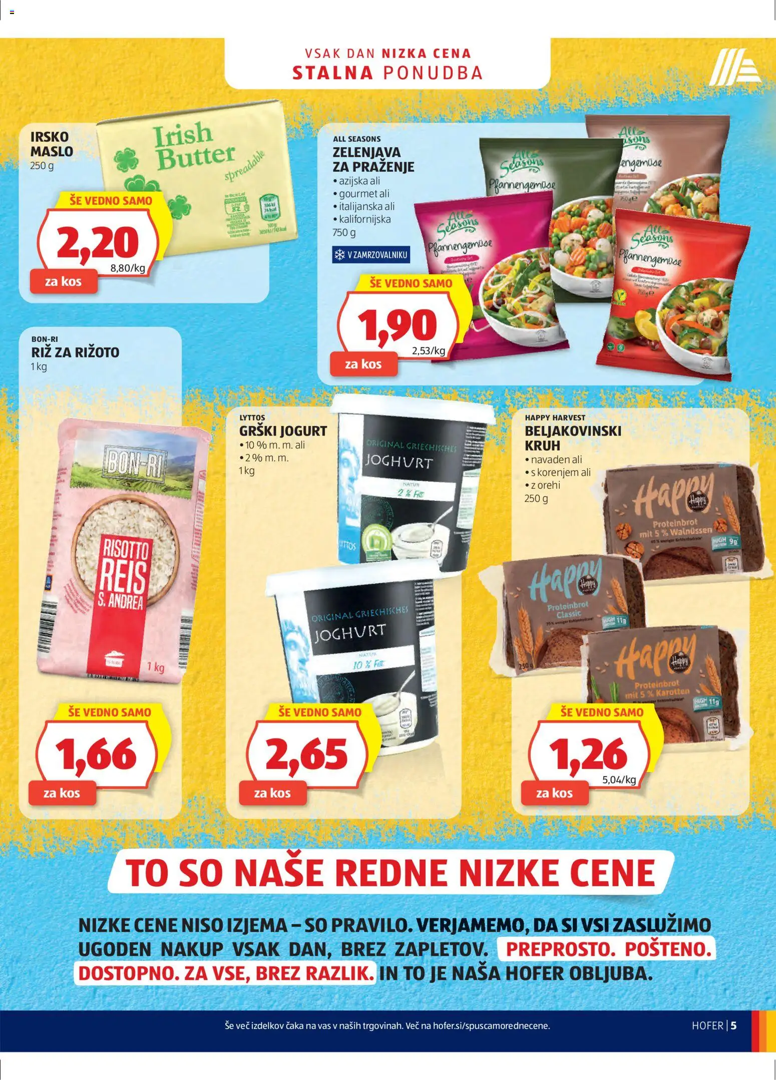 Novi Hofer katalog ponudbe – veljaven od 11.02.2026 | Stran: 5 | Izdelki: Grški jogurt, Jogurt, Riz, Zelenjava