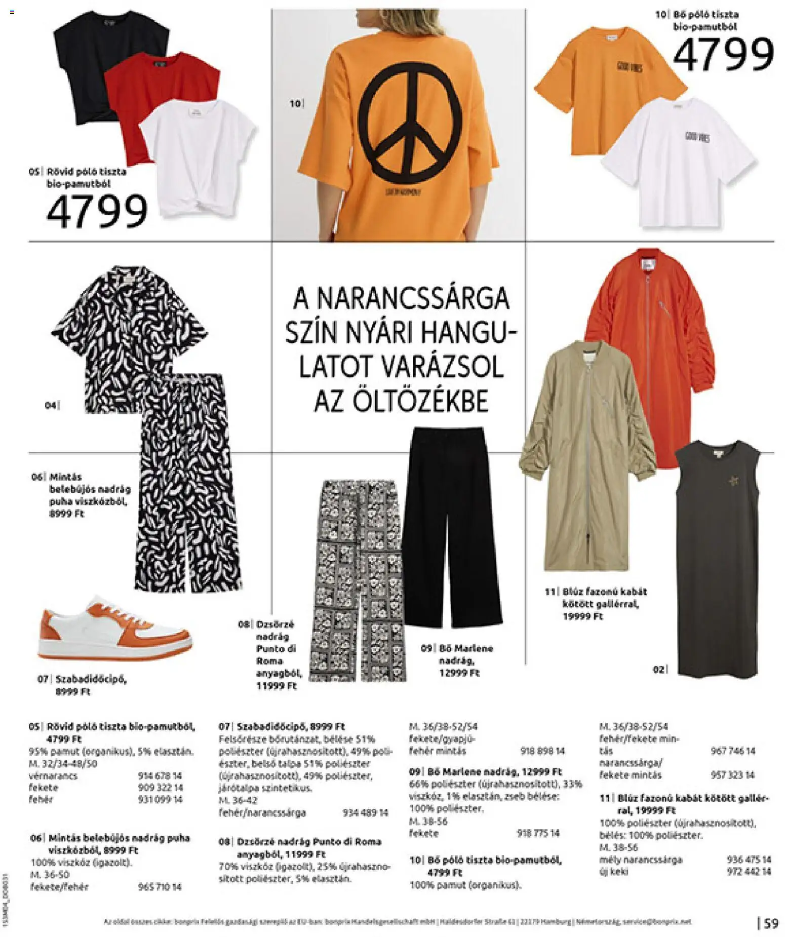 Bonprix akciós ujság - amely érvényes a következő dátumtól: 30.03.2026 | Oldal: 61 | Termékek: Blúz, Kabát, Nadrág