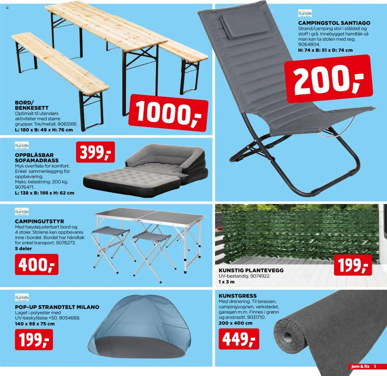  | Side: 5 | Produkter: Суміш дитяча, Bord, Stol, Håndtak