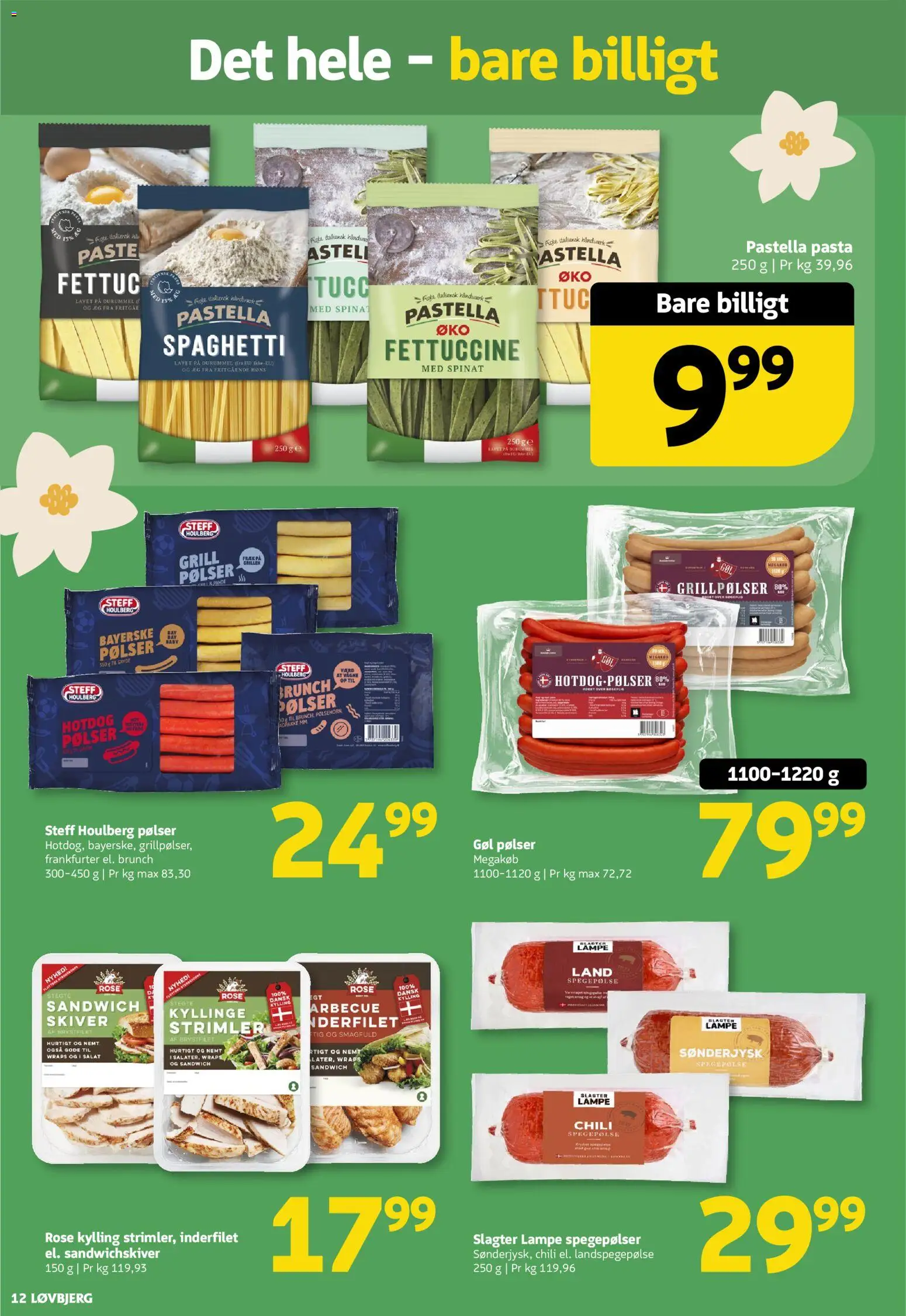 Løvbjerg tilbudsavis – gyldig fra 27.02.2026 | Side: 12 | Produkter: Pølsehorn, Pasta, Lampe, Grill