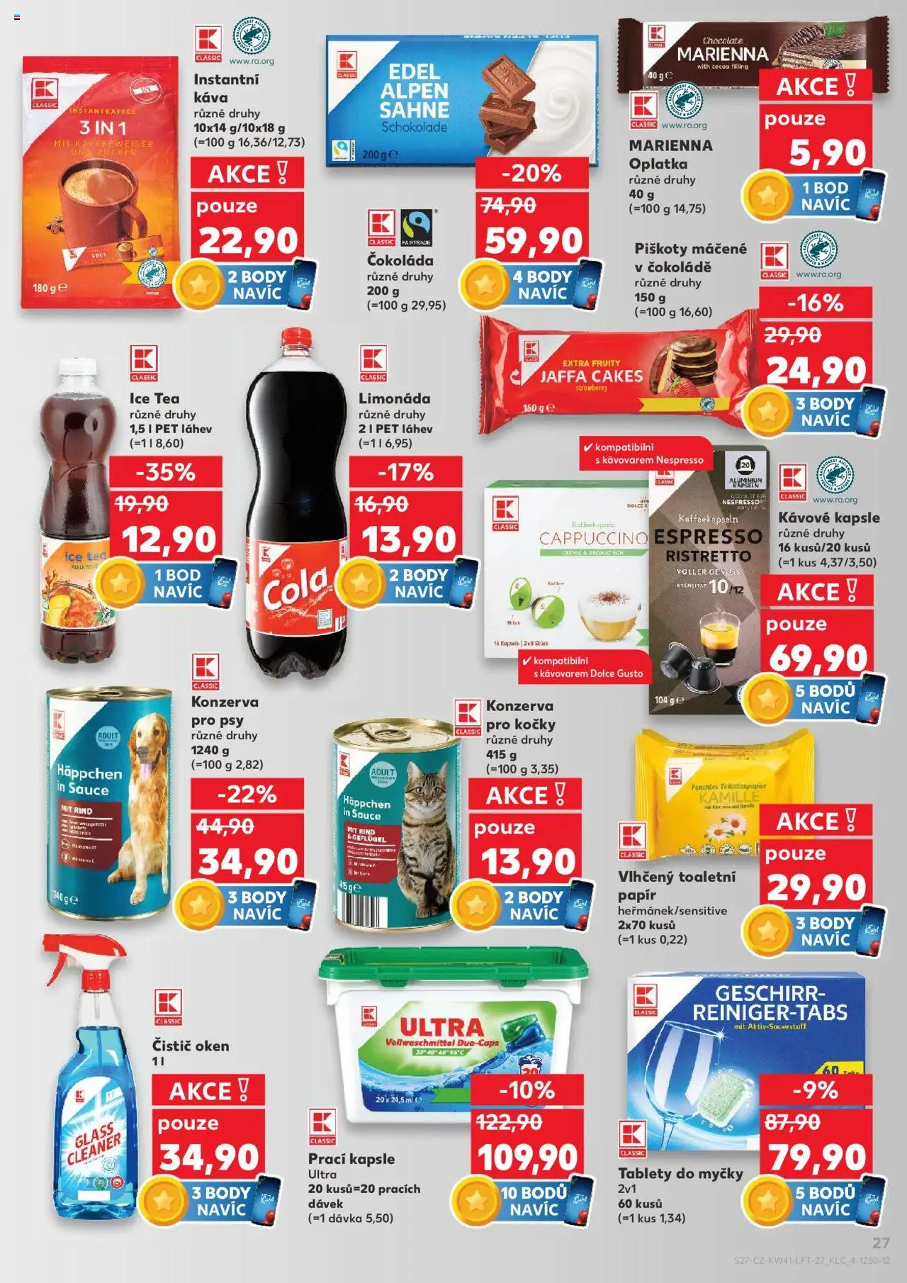Kaufland leták - Praha 8 od 08.10.2025 | Strana: 27 | Produkty: Dolce Gusto, Káva, Instantní káva, Body