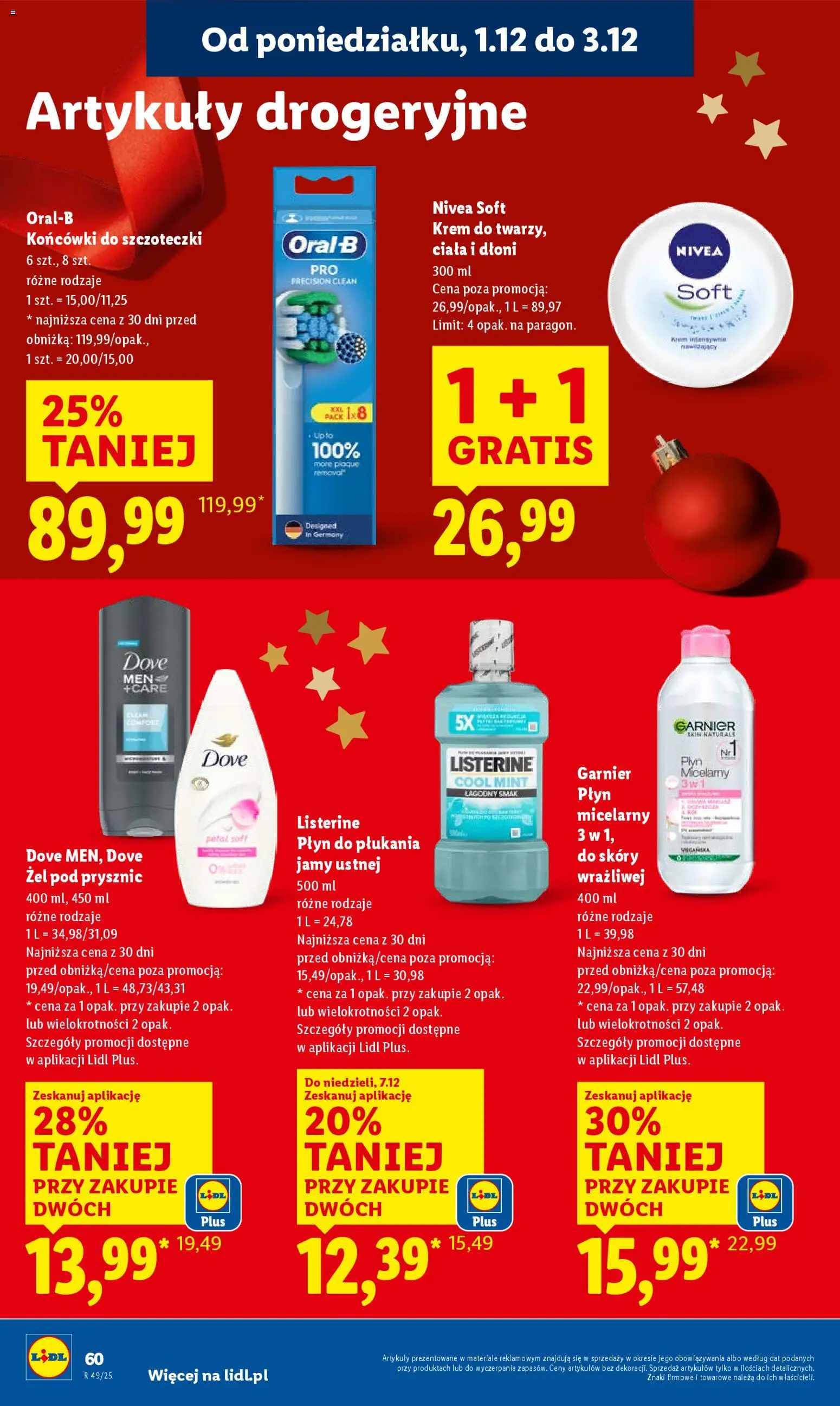 Lidl Gazetka od 01.12.2025 | Strona: 62 | Produkty: Body, Żel pod prysznic, Krem, Płyn do płukania jamy ustnej