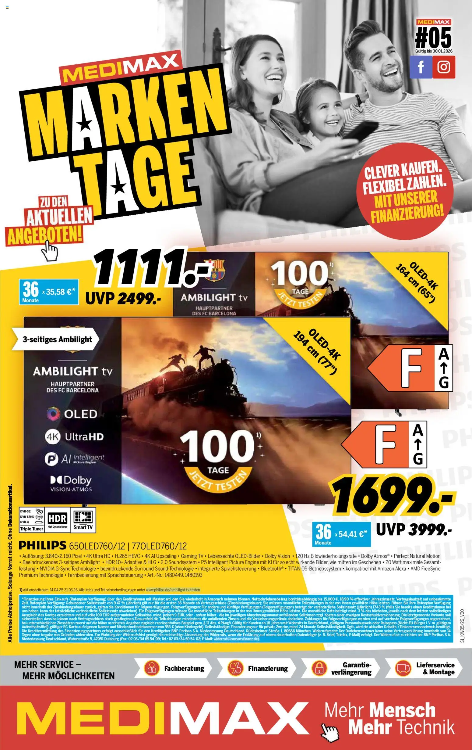 Medimax Prospekt 	 – gültig ab 24.01.2026 | Seite: 1 | Produkte: Philips, Smart TV, Soundsystem, TV
