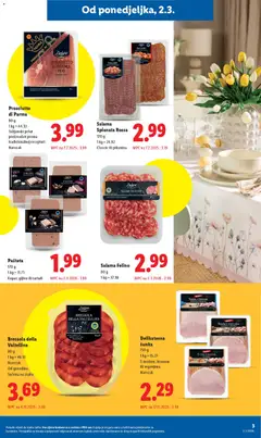 Lidl - Deluxe ponuda po povoljnoj cijeni - Pregled kataloga iz trgovine Lidl, vrijedi od 02.03.2026 | Stranica: 3 | Proizvodi: Salama, Šunka, Pršut, Narezak