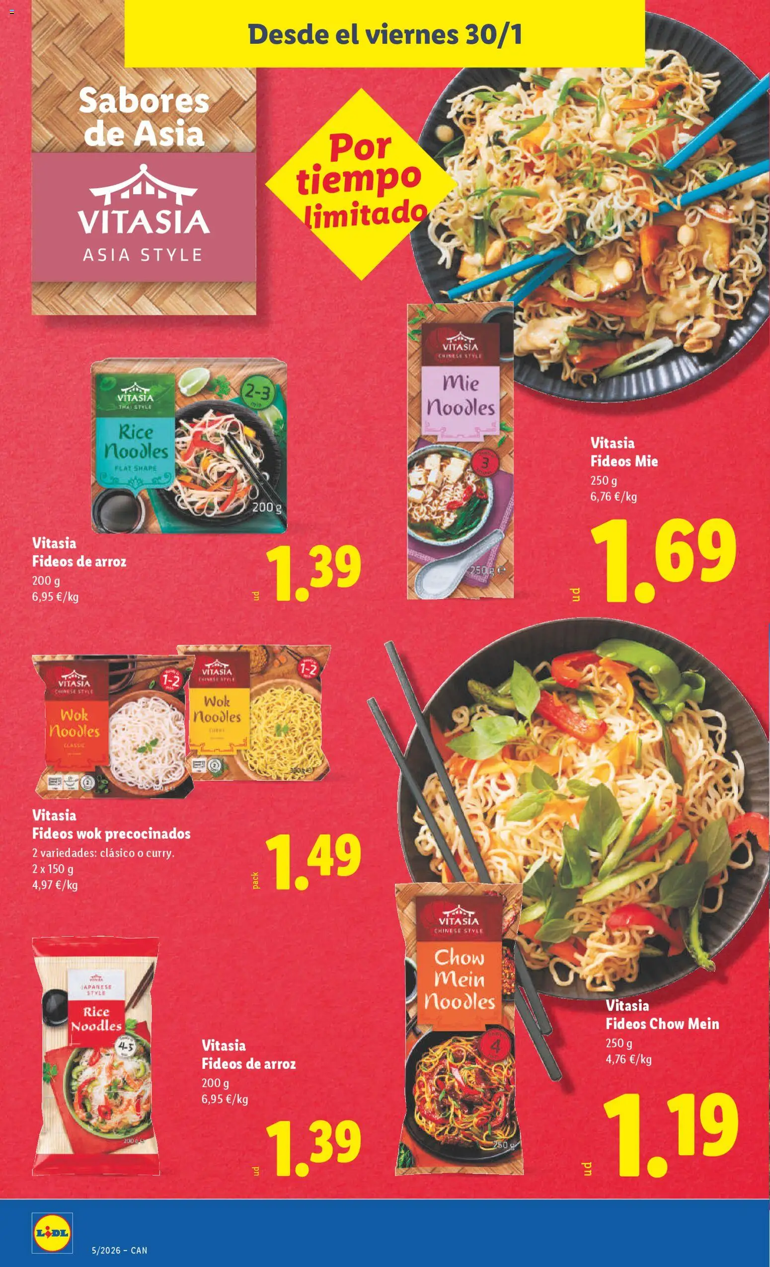 Lidl - Canarias │ válido desde el 26.01.2026 | Página: 34 | Productos: Arroz, Fideos, Fideos de arroz