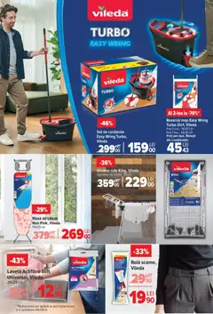 Ofertele Carrefour valabile de la 14.01.2026 | Pagină: 26 | Produse: Mop, Uscător rufe, Masă, Masă de călcat