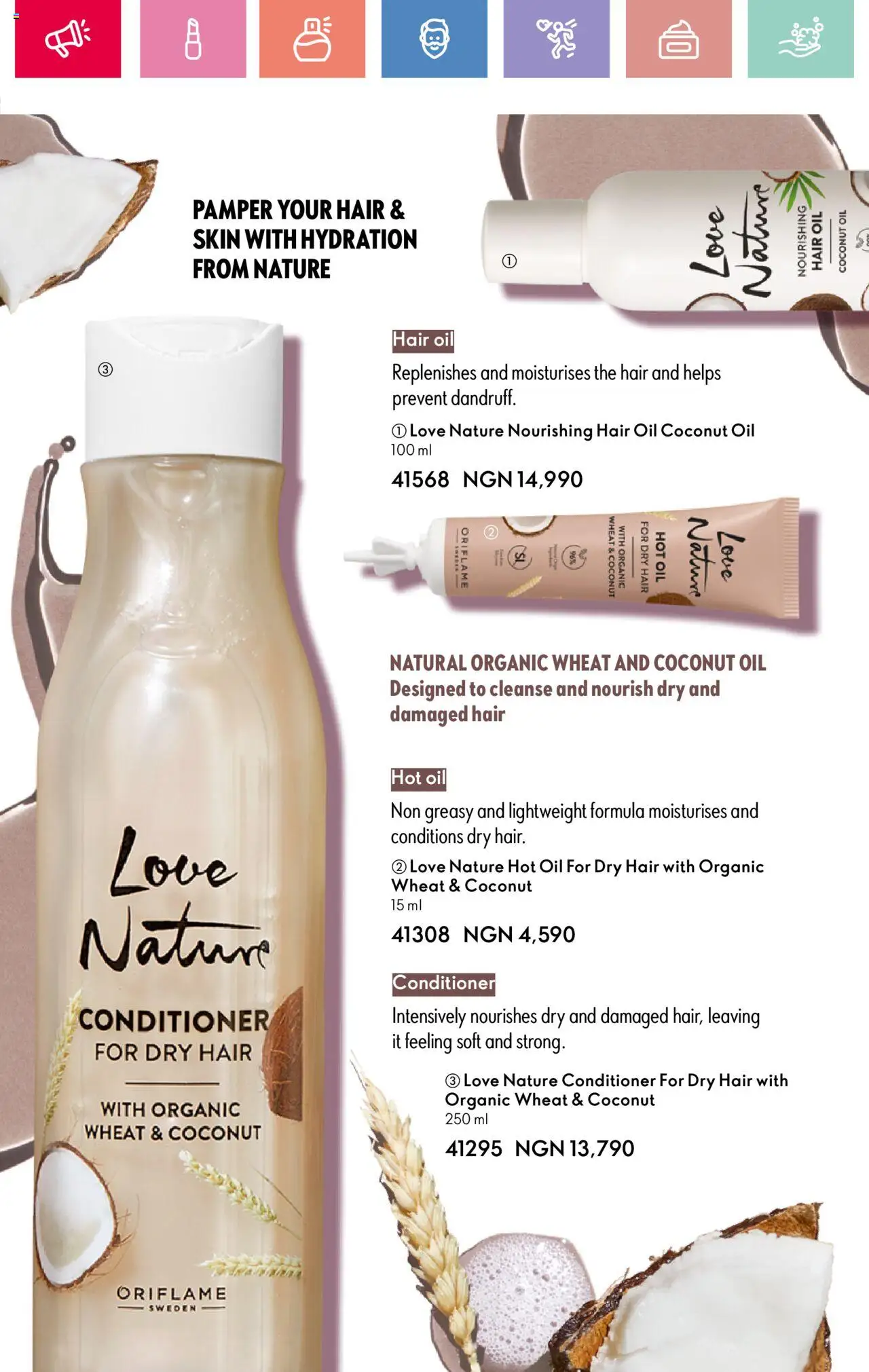 Oriflame -Catalogue valid from 01.04.2025 | Page: 64 | Products: Conditioner, Odstranjivač mrlja, Kuhača, Oil