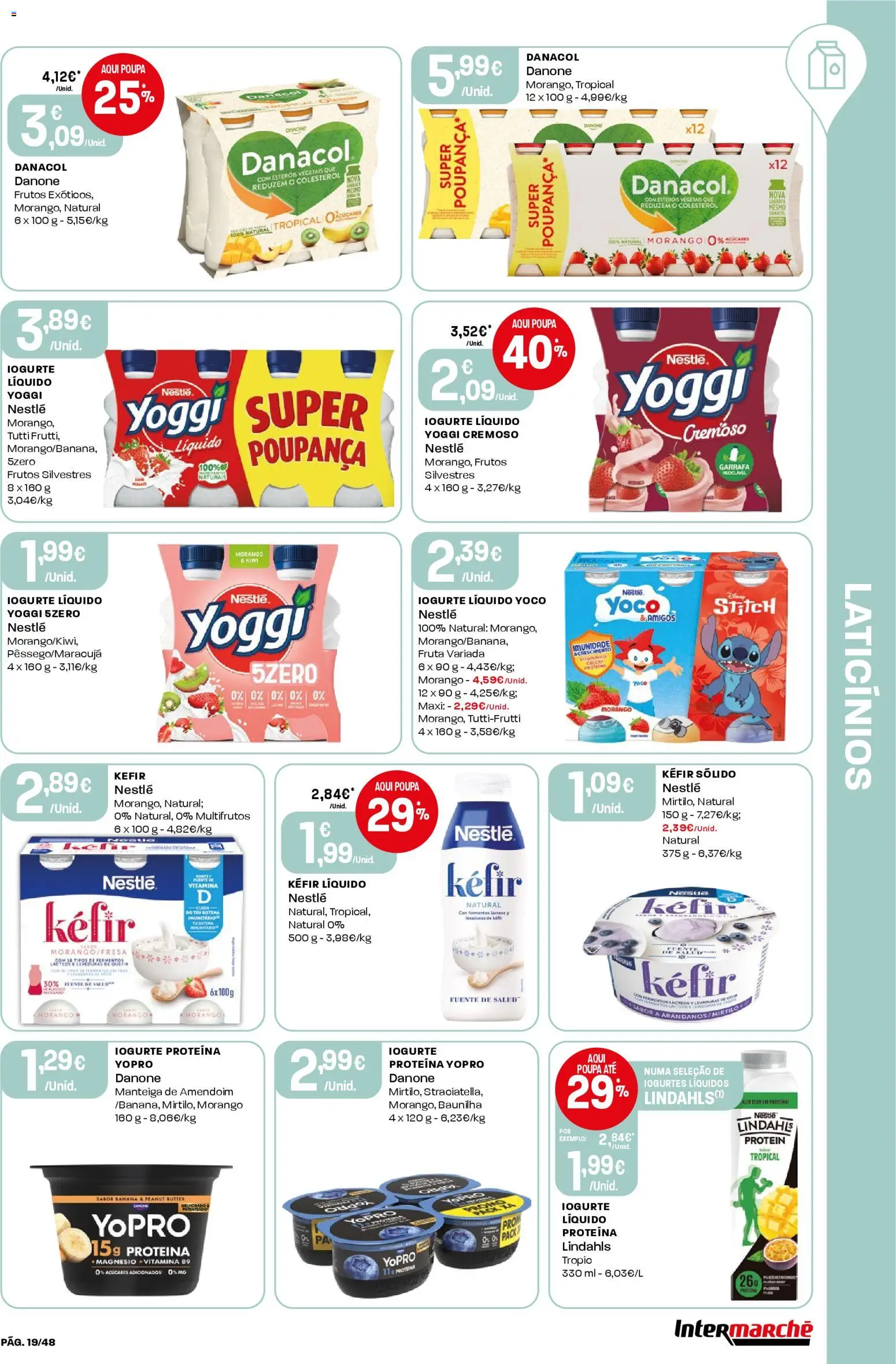 Intermarché folheto │ válido de 05.03.2026 | Página: 19 | Produtos: Banana, Iogurte, Nestlé, Proteina
