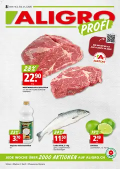 Aligro Aktionen Chavannes, Matran, Genf, Sitten ab 16.02.2026 gültig