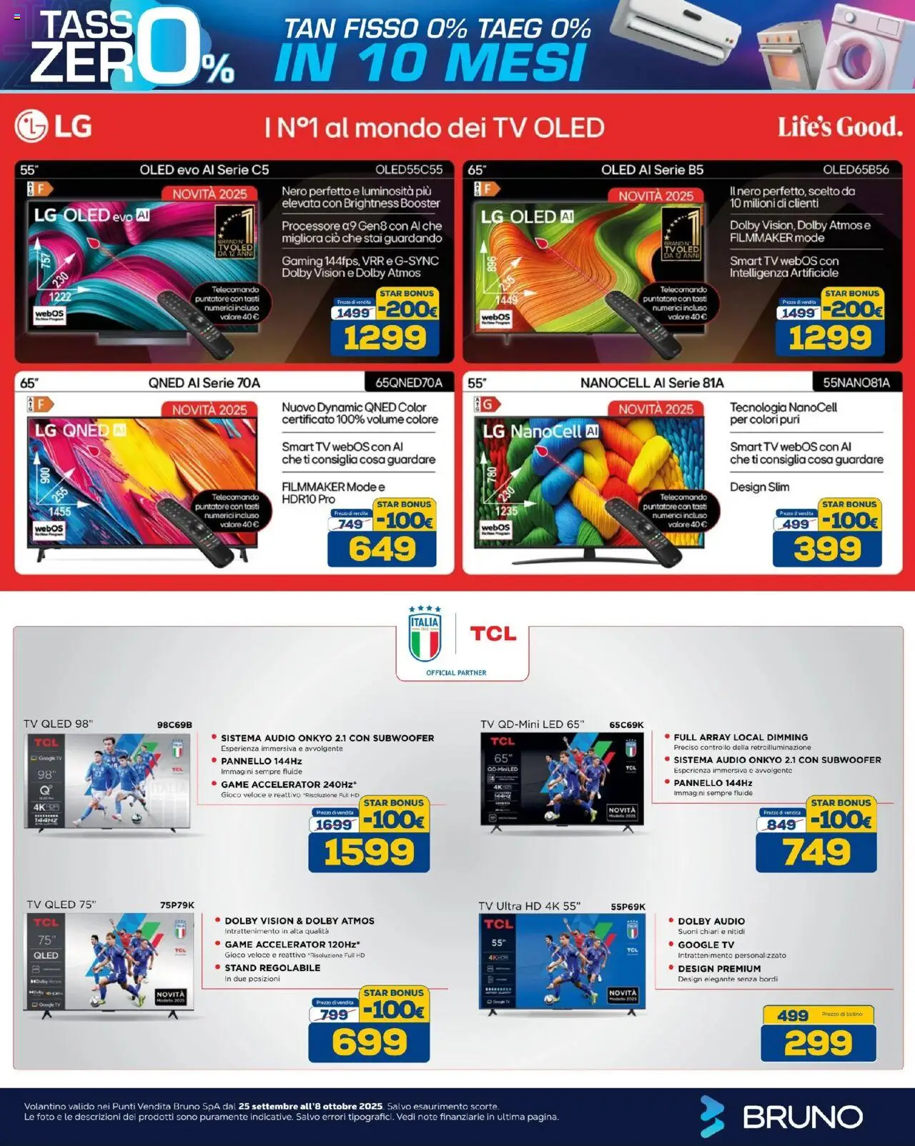 Volantino BRUNO del 25.09.2025 | Pagina: 26 | Prodotti: smart TV, TV, Audio, Gioco