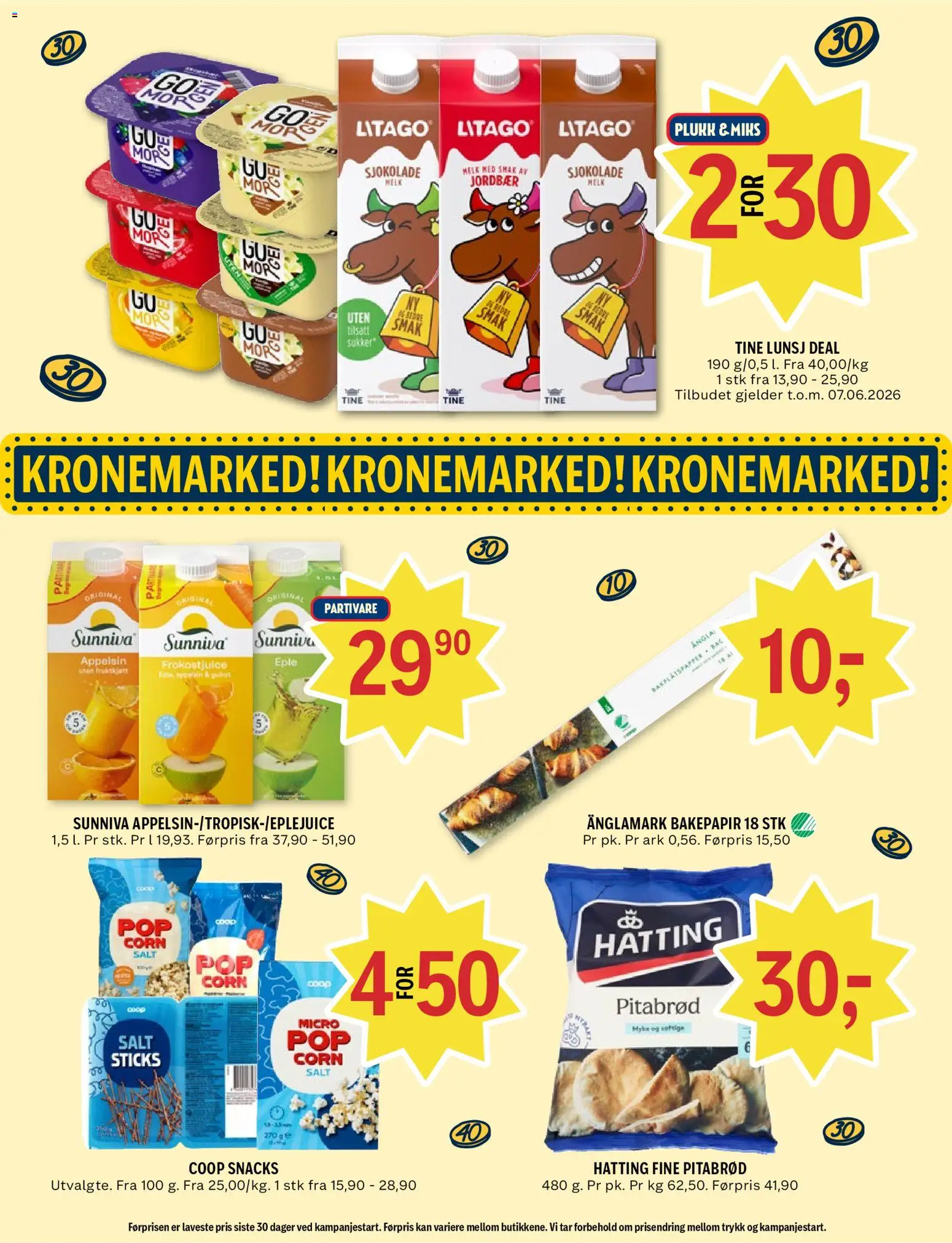 {H1} | Side: 33 | Produkter: Sjokolade, Brassestol, Суміш дитяча, Бекон