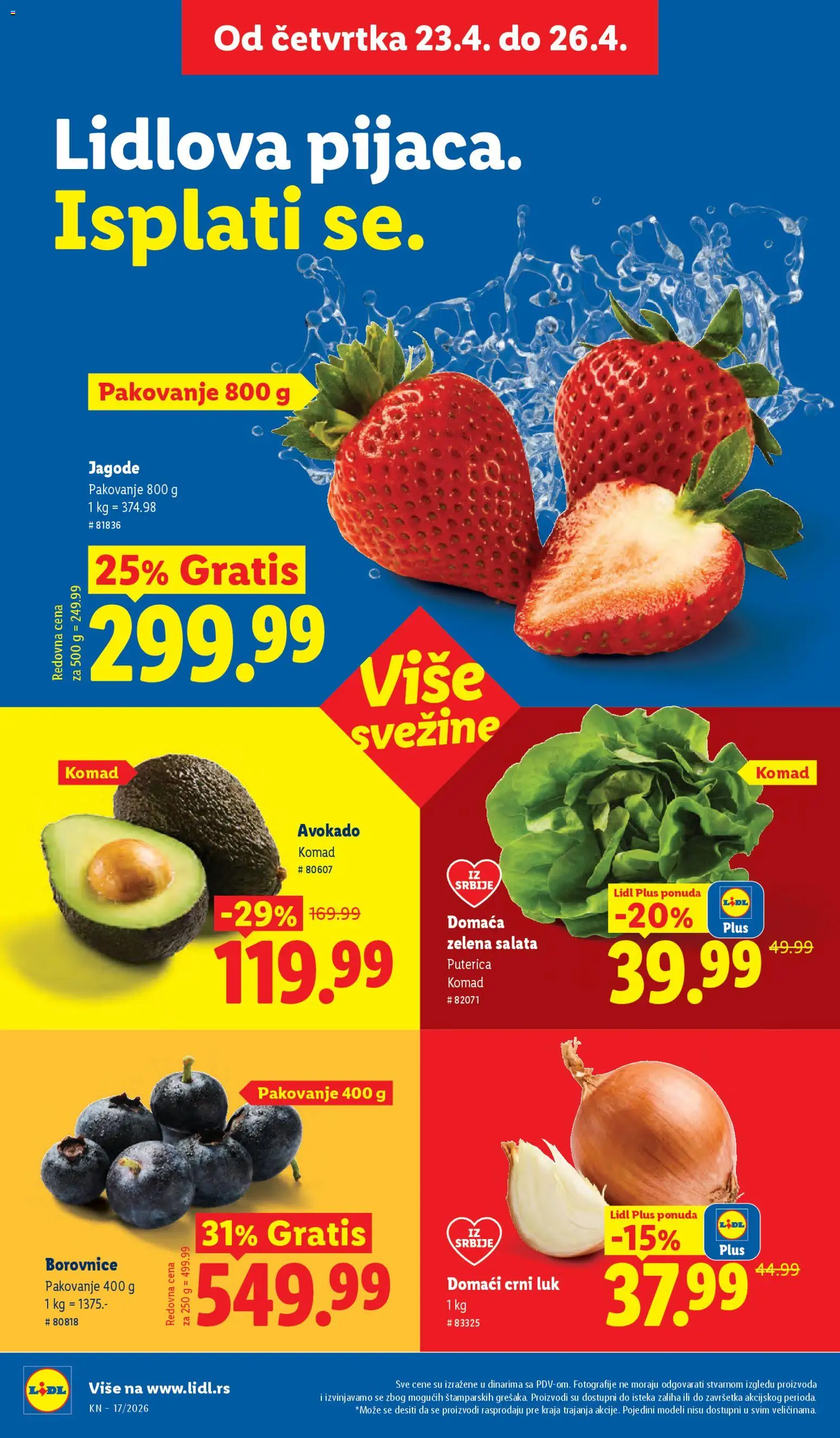 Lidl katalog - važi od 23.04.2026 | Strana: 18 | Proizvode: Jagode, Salata, Avokado, Pakovanje