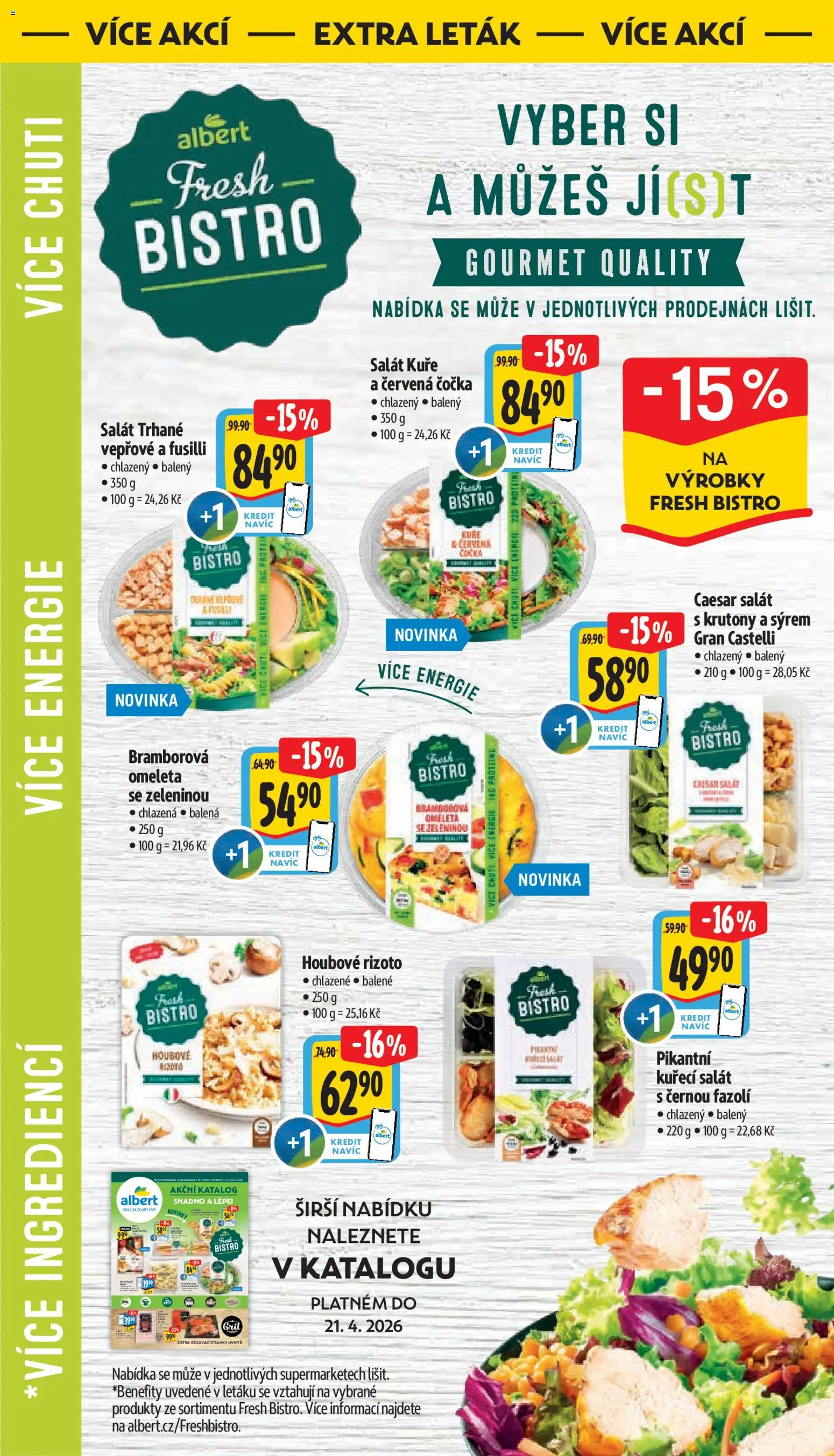 Albert leták - Supermarket od 15.04.2026 | Strana: 36 | Produkty: Salát, Gril, Rizoto, Krutony