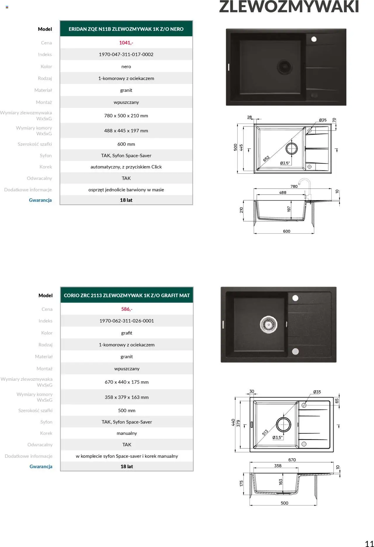 Salony Agata Gazetka - Deante Armatura od 01.09.2025 | Strona: 11