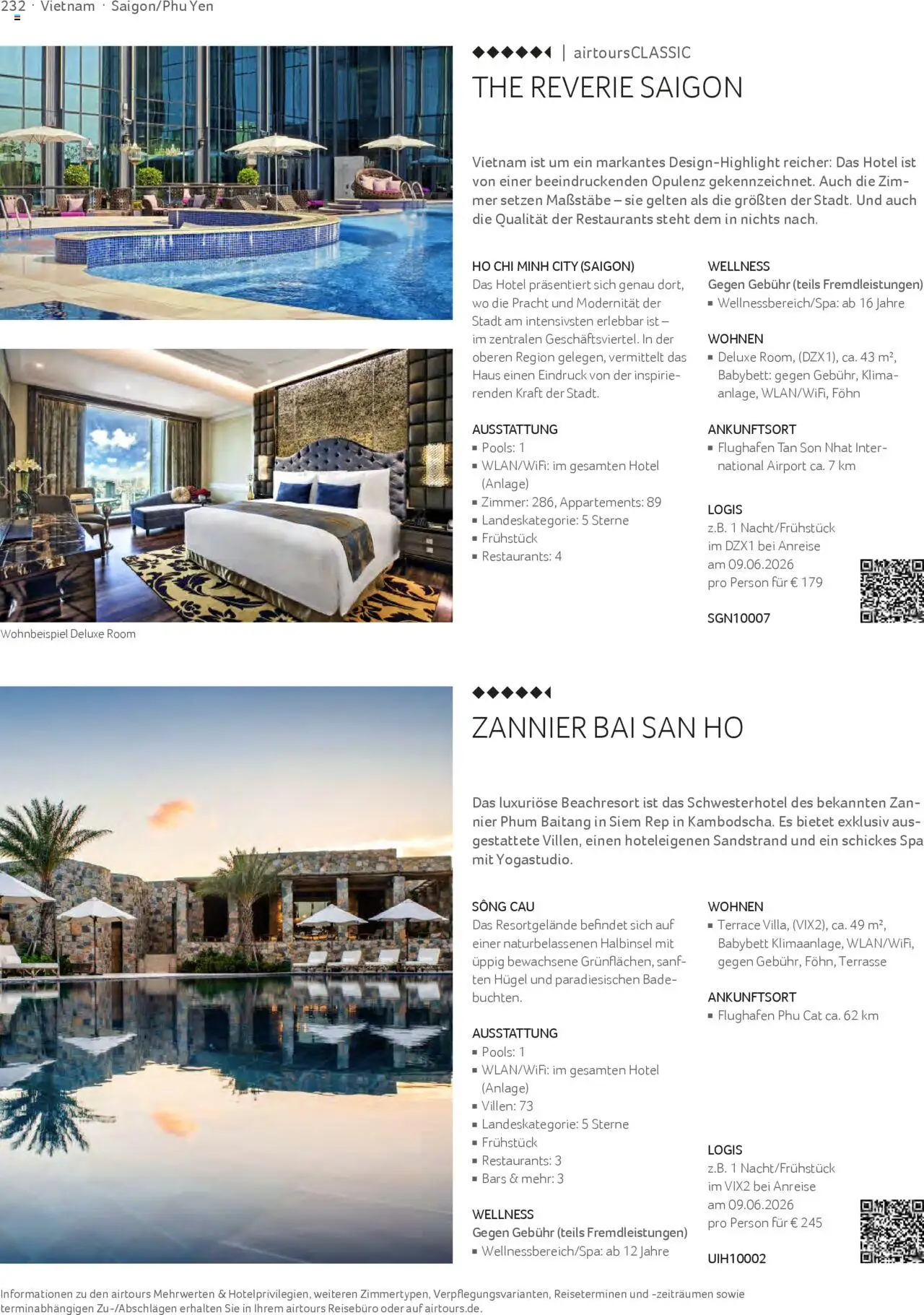 TUI airtours Katalog  Erstklassige Fernreisen 2025/26 – gültig ab 01.11.2025 | Seite: 232 | Produkte: Babybett, Föhn