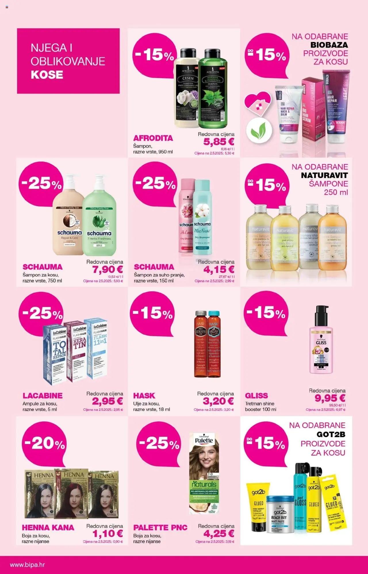 Bipa katalog | vrijedi od 01.07.2025 | Stranica: 2 | Proizvodi: Šampon, Ulje