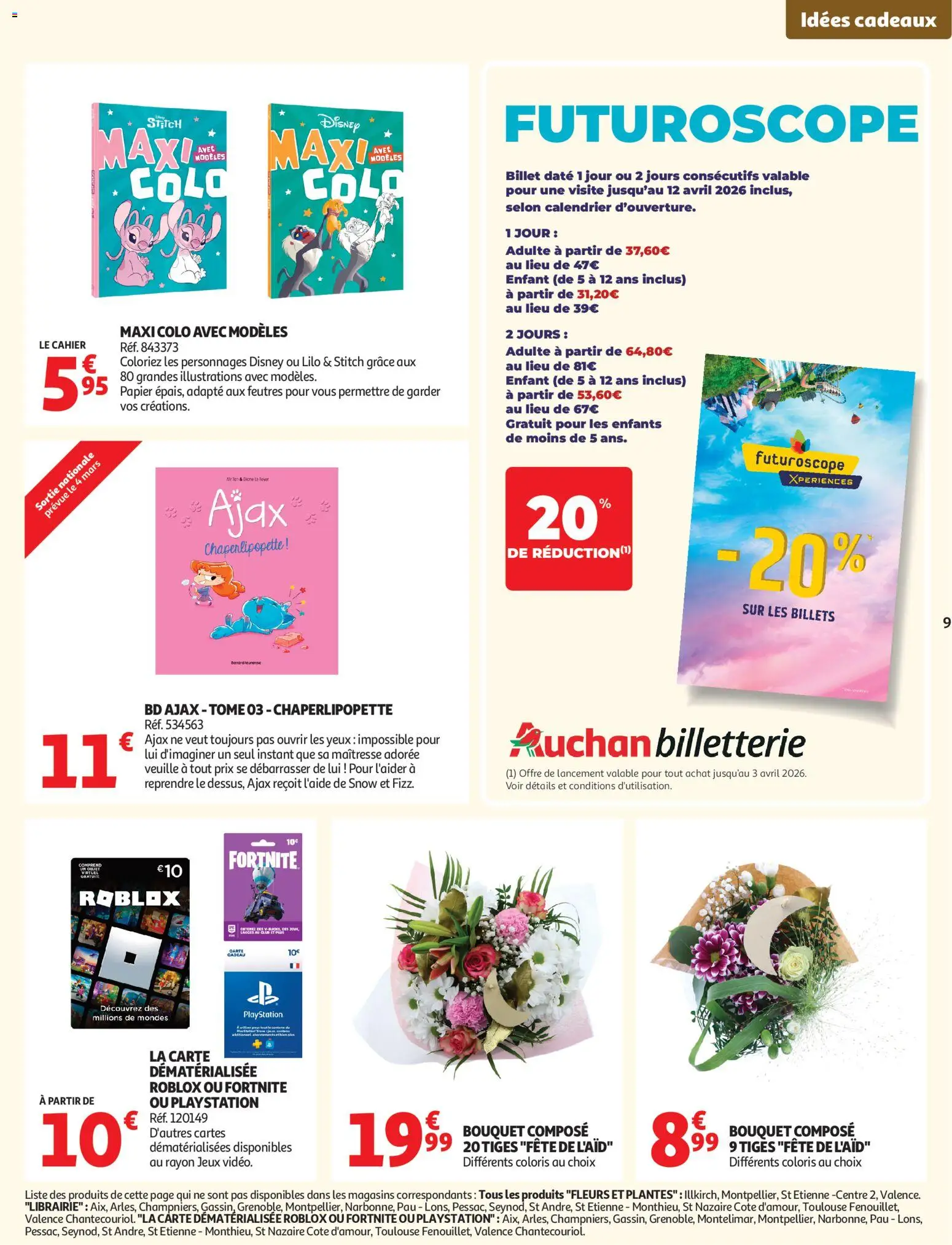 {H1} | Page: 9 | Produits: Playstation, Plantes, Calendrier, Jeux