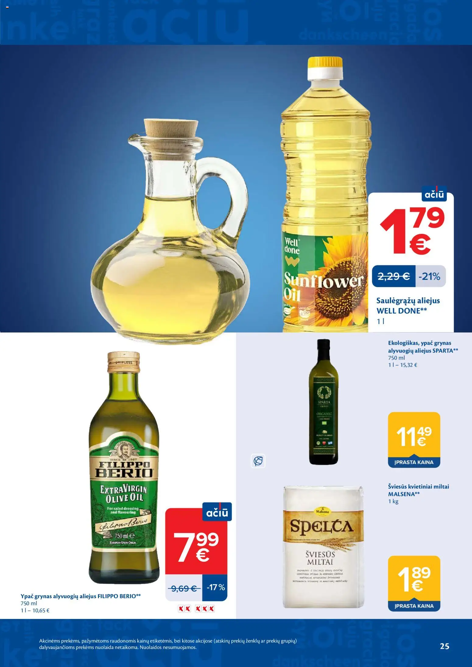 MAXIMA akcijos nuo 21.04.2026 | Puslapis: 25 | Prekių: Aliejus, Miltai, Alyvuogių aliejus