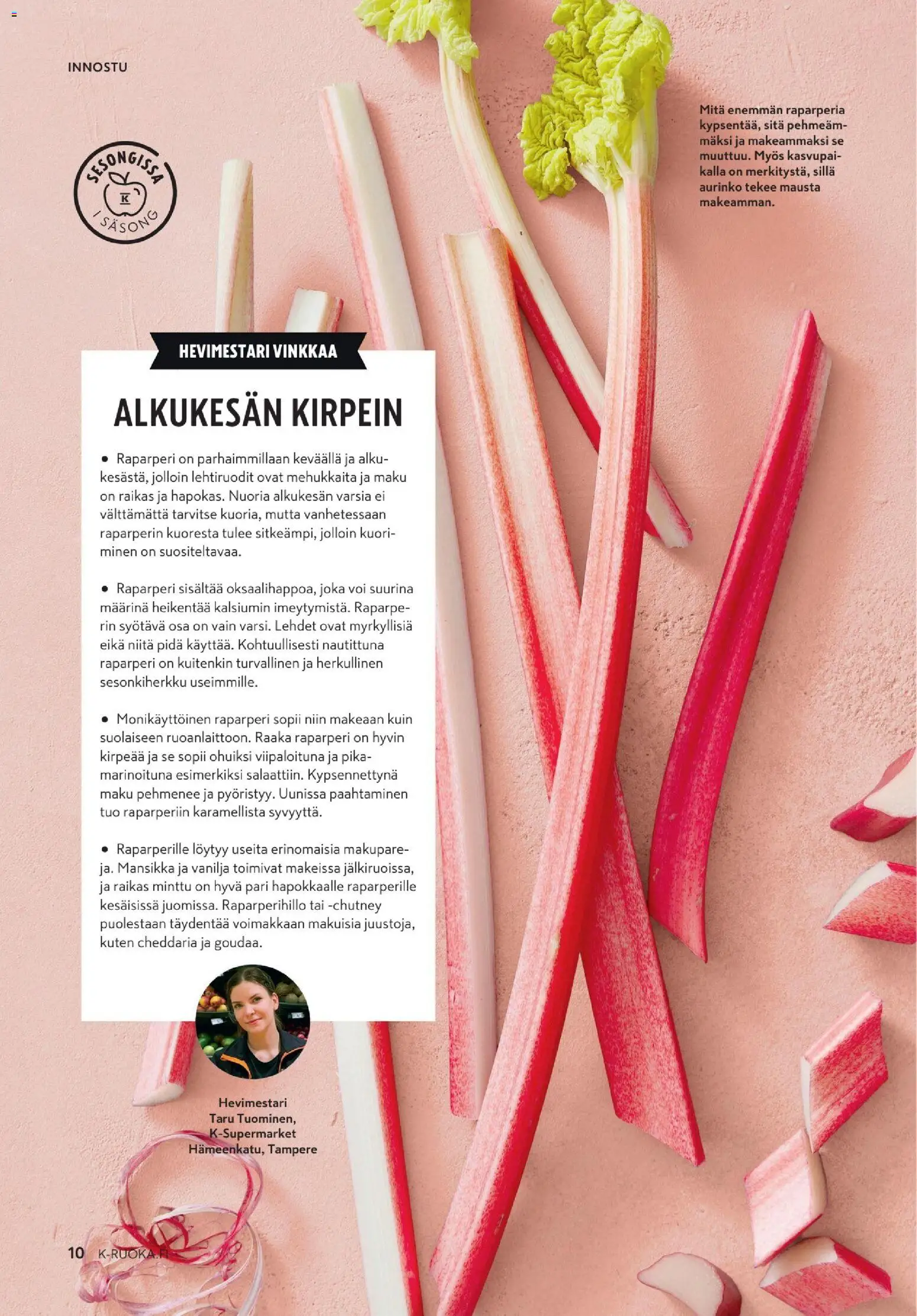 K-Market tarjoukset - K-Ruoka – voimassa 06.05.2026 alkaen | Sivu: 10 | Tuotteet: Raparperi, Minttu, Voi