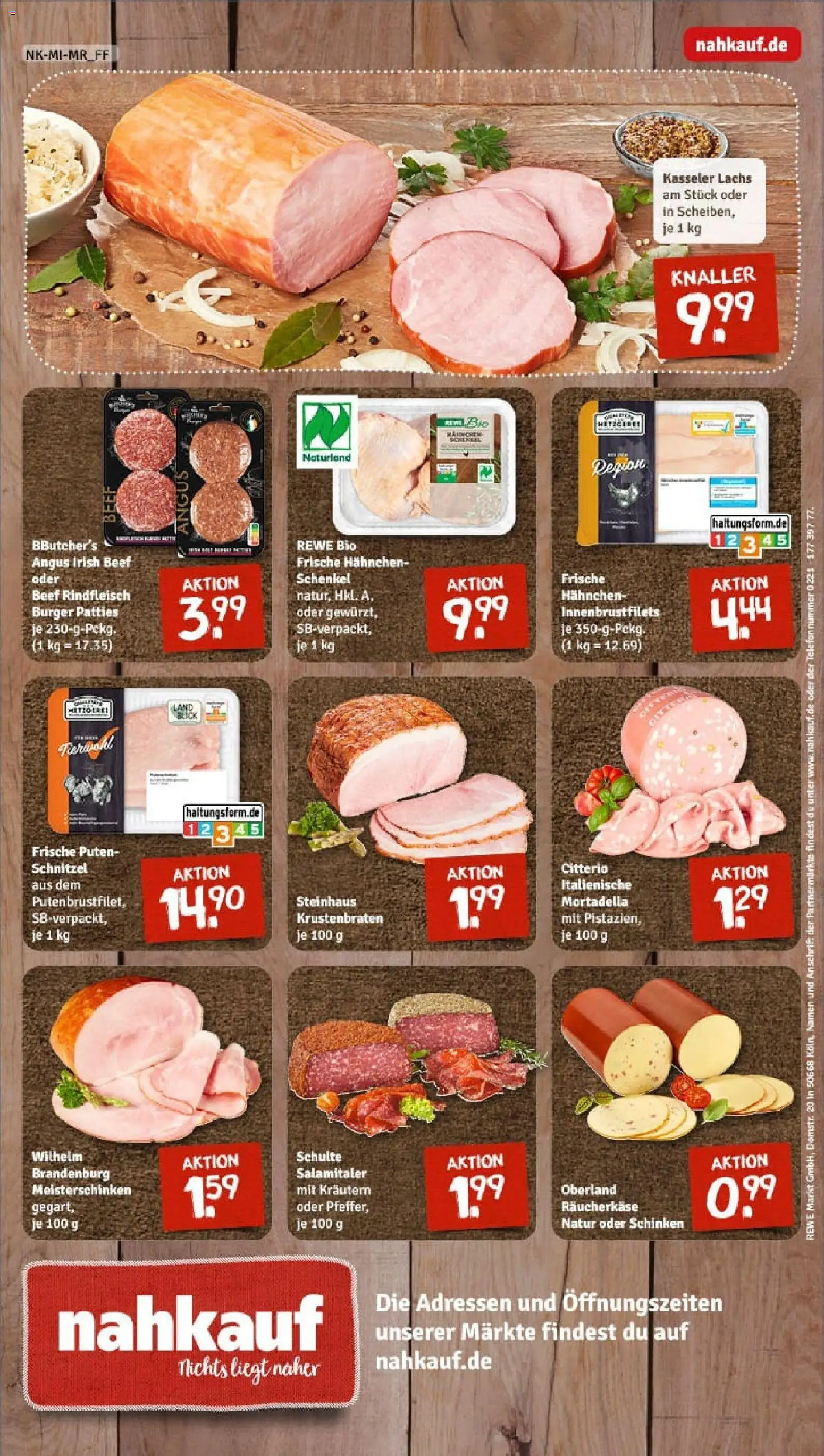Rewe prospekt Frankfurt / Heddernheim	 – gültig ab 26.10.2025 | Seite: 8 | Produkte: Hahnchen, Krustenbraten, Salami, Schinken