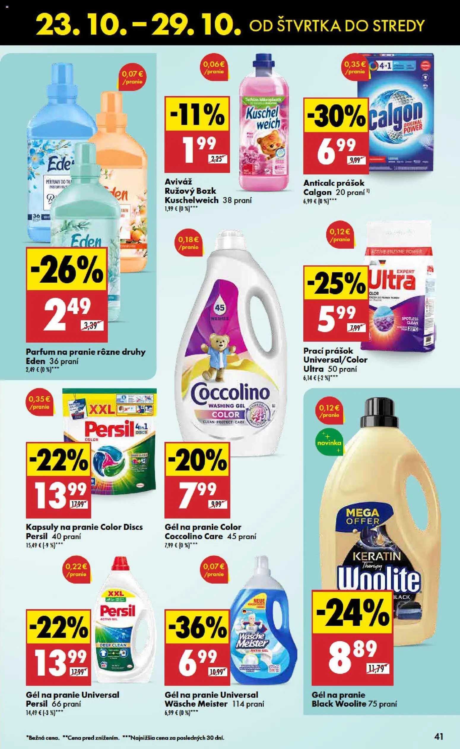 Nové Biedronka akcie – leták je platný od 23.10.2025 | Strana: 41 | Produkty: Persil, Prací prášok, Woolite, Aviváž