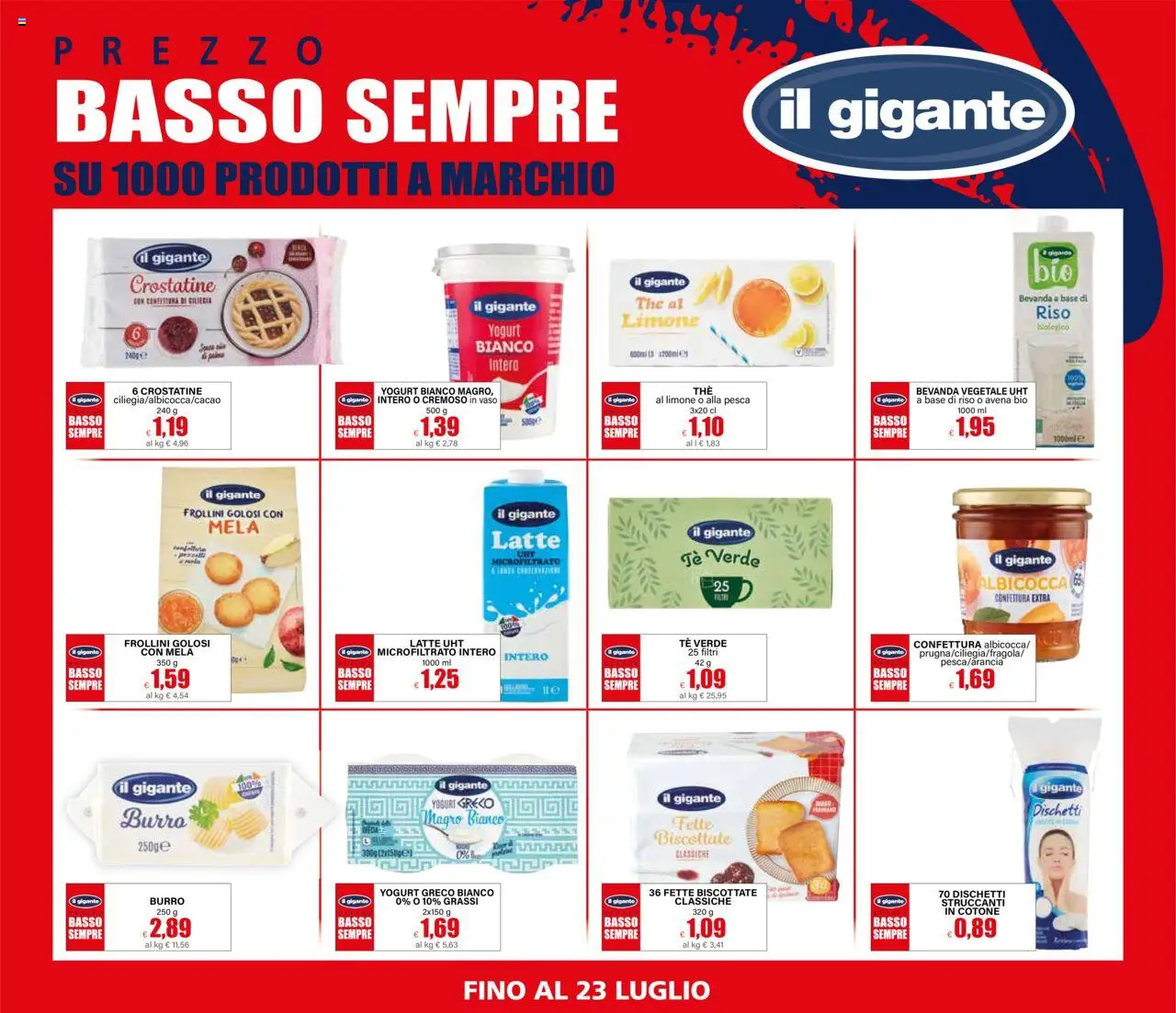 Volantino Il Gigante del 12.06.2025 | Pagina: 7 | Prodotti: Yogurt, Dischetti struccanti, Burro, Pesca