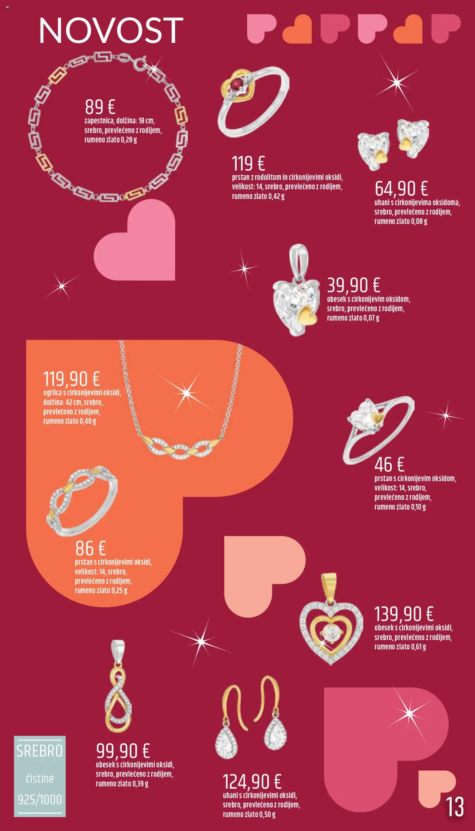 Novi E.leclerc katalog ponudbe – veljaven od 06.02.2026 | Stran: 13 | Izdelki: Prstan, Uhani