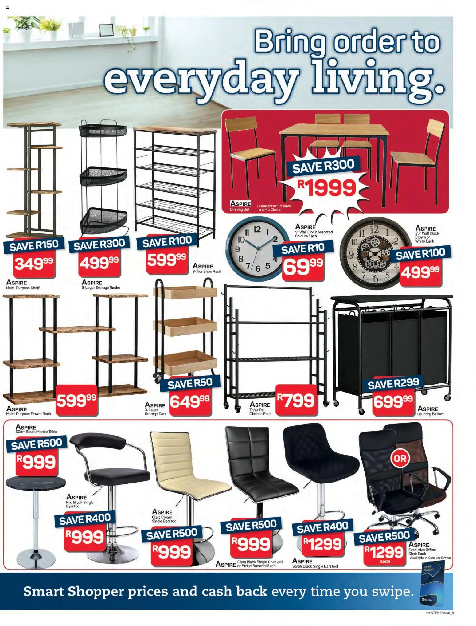 New Pick n Pay catalogue – valid from 22.01.2026 | Page: 9 | Products: Table, Chair, Basket, Clock