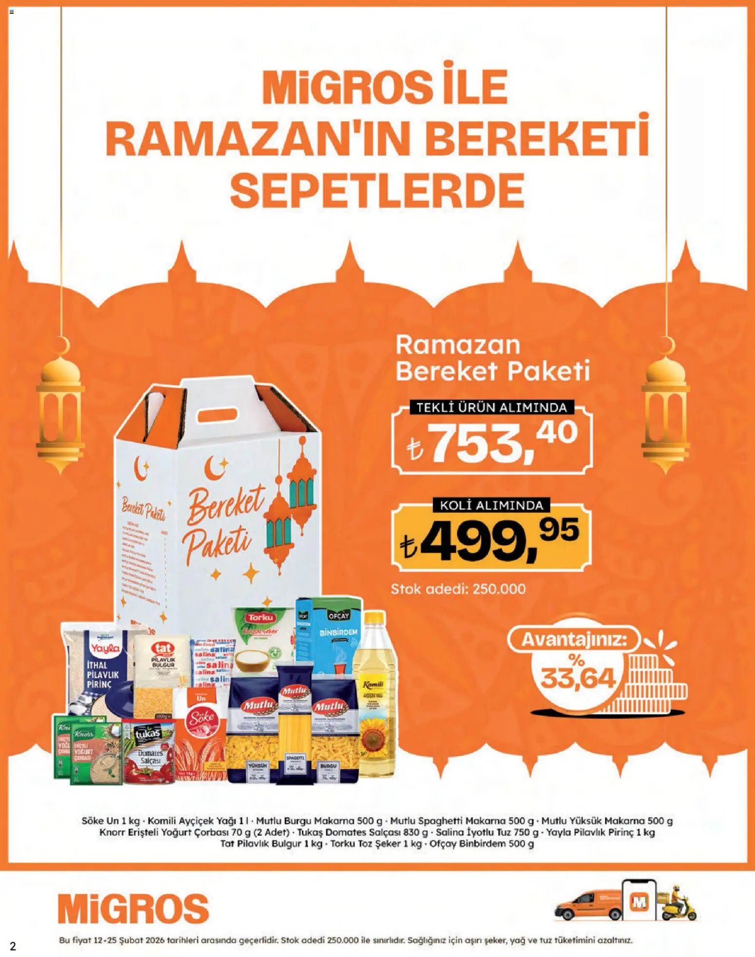 Migros Katalog - Migros Jet Dijital - 12.02.2026 tarihinden itibaren geçerlidir | Sayfa: 2 | Ürünler: Pirinç, Makarna, Tuz, Toz şeker