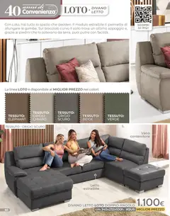 Anteprima del volantino Mondo Convenienza Pocket Gennaio catalogo valido a partire dal 04.01.2026 | Pagina: 60 | Prodotti: Divano letto, Contenitore, Letto, Divano