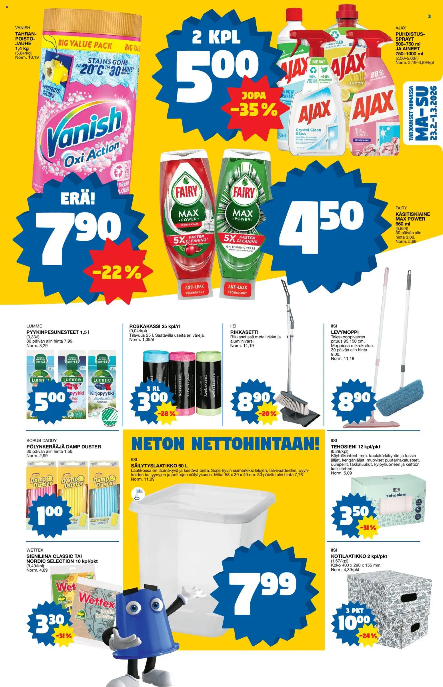 Tokmanni tarjoukset – voimassa 23.02.2026 alkaen | Sivu: 3 | Tuotteet: Jauhe