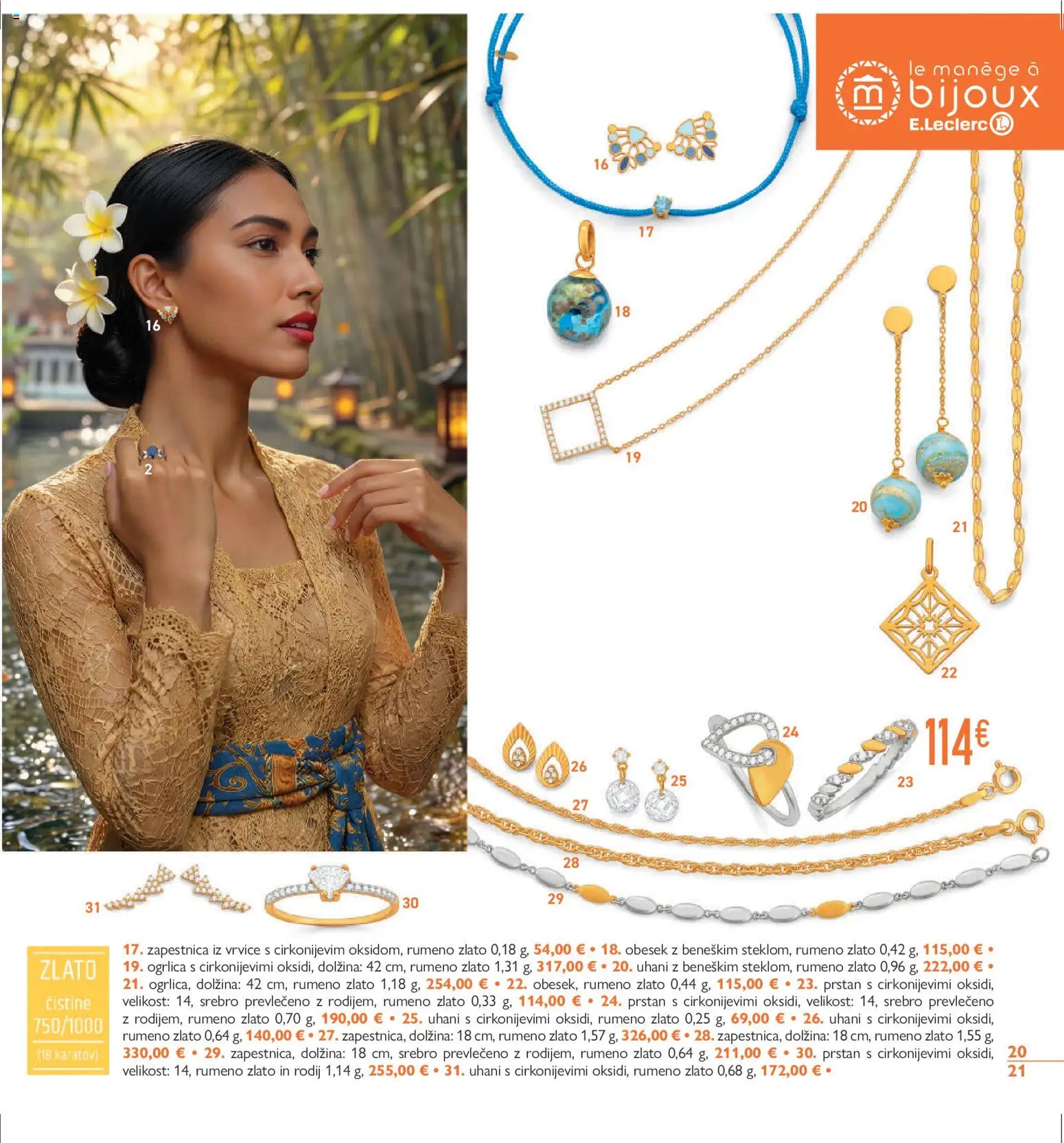 Novi E.leclerc katalog ponudbe – veljaven od 07.04.2026 | Stran: 21 | Izdelki: Zapestnica, Prstan, Uhani