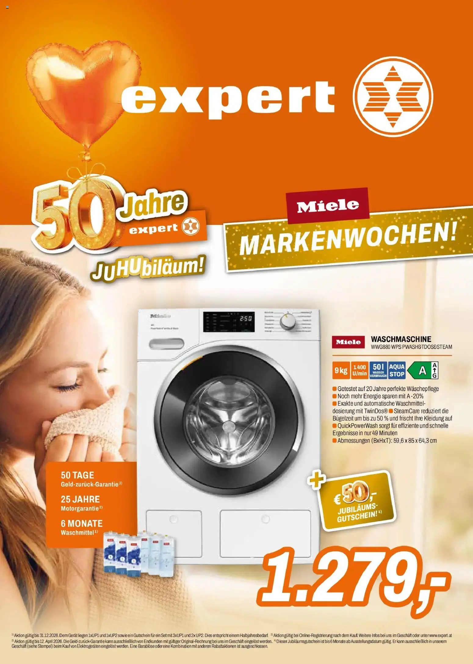 Expert Kötschach-Mauthen, Spittal An Der Drau gültig ab 25.03.2026 | Seite: 1 | Produkte: Wasser, Waschmaschine, Waschmittel