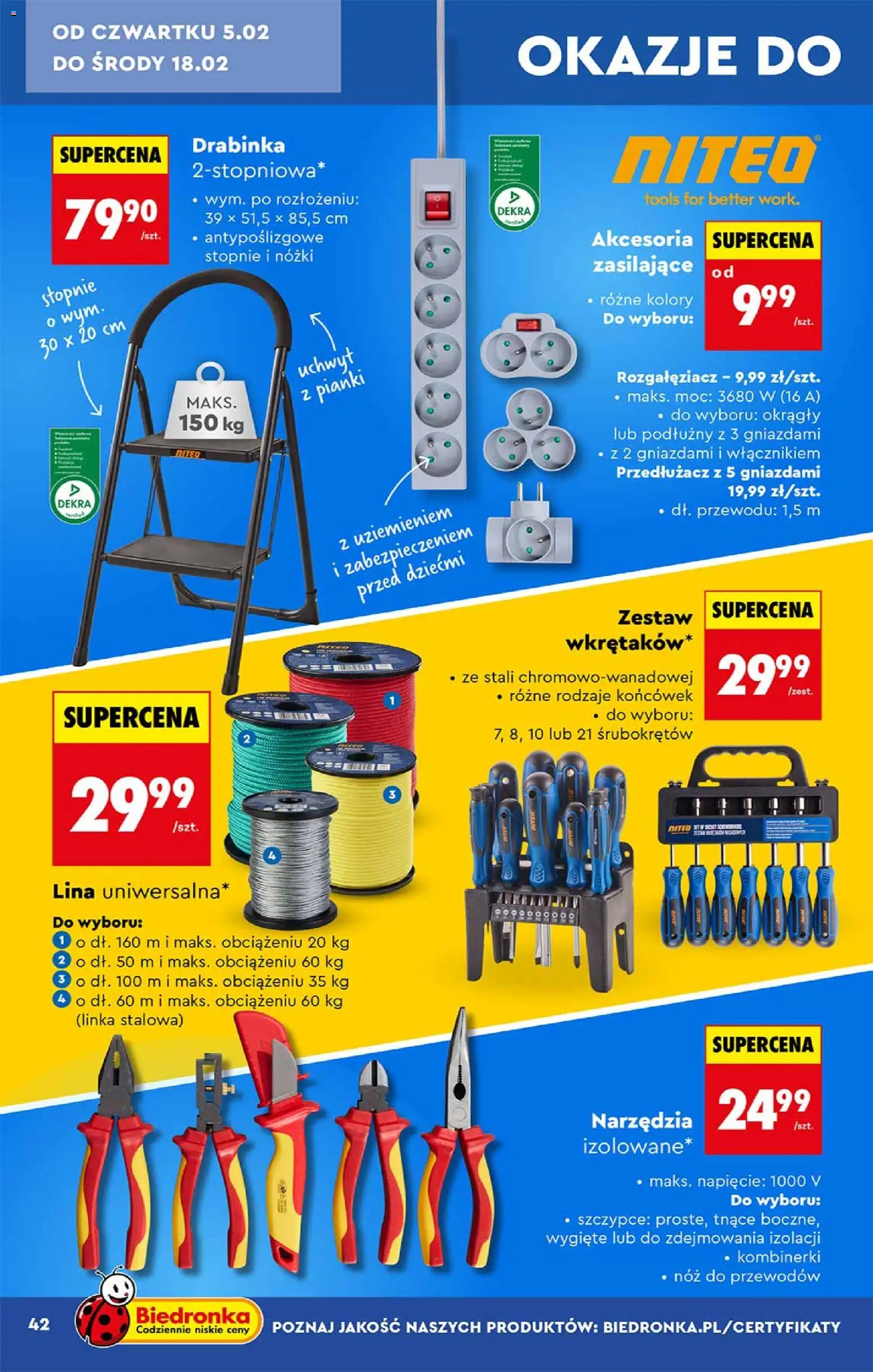 Biedronka gazetka - Hity i inspiracje od 31.01.2026 | Strona: 42 | Produkty: Przedłużacz, Pianki