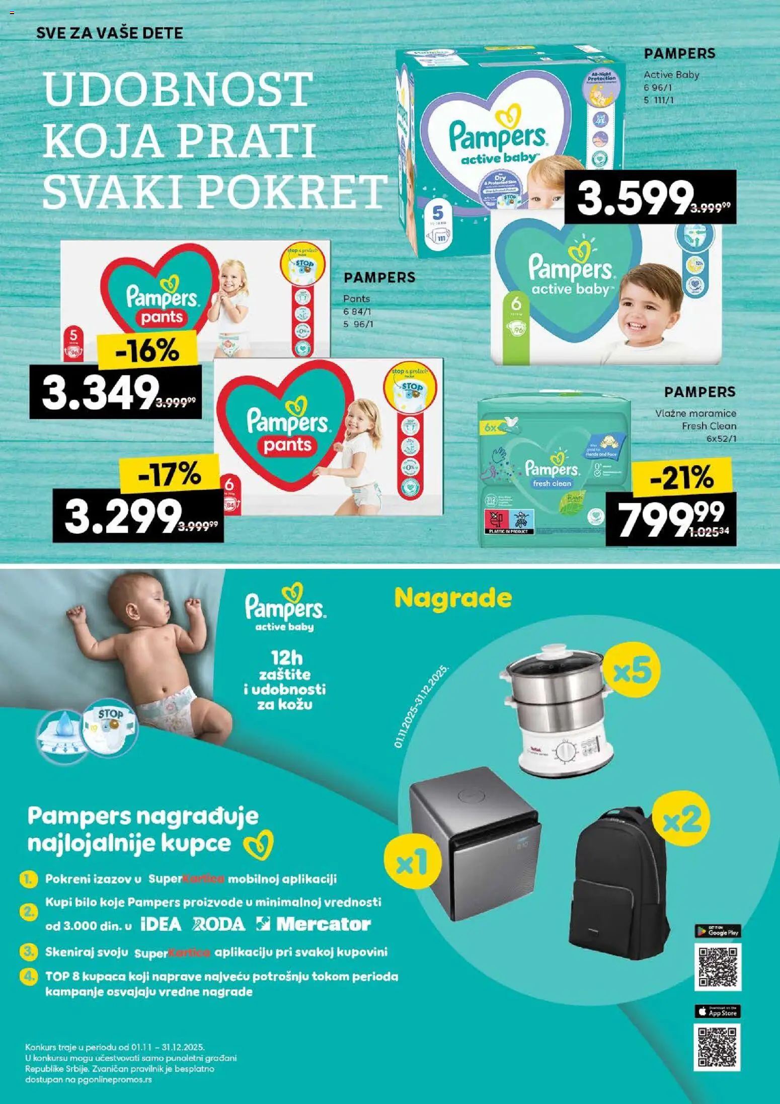 Roda katalog - važi od 30.10.2025 | Strana: 16 | Proizvode: Pampers, Vlažne maramice