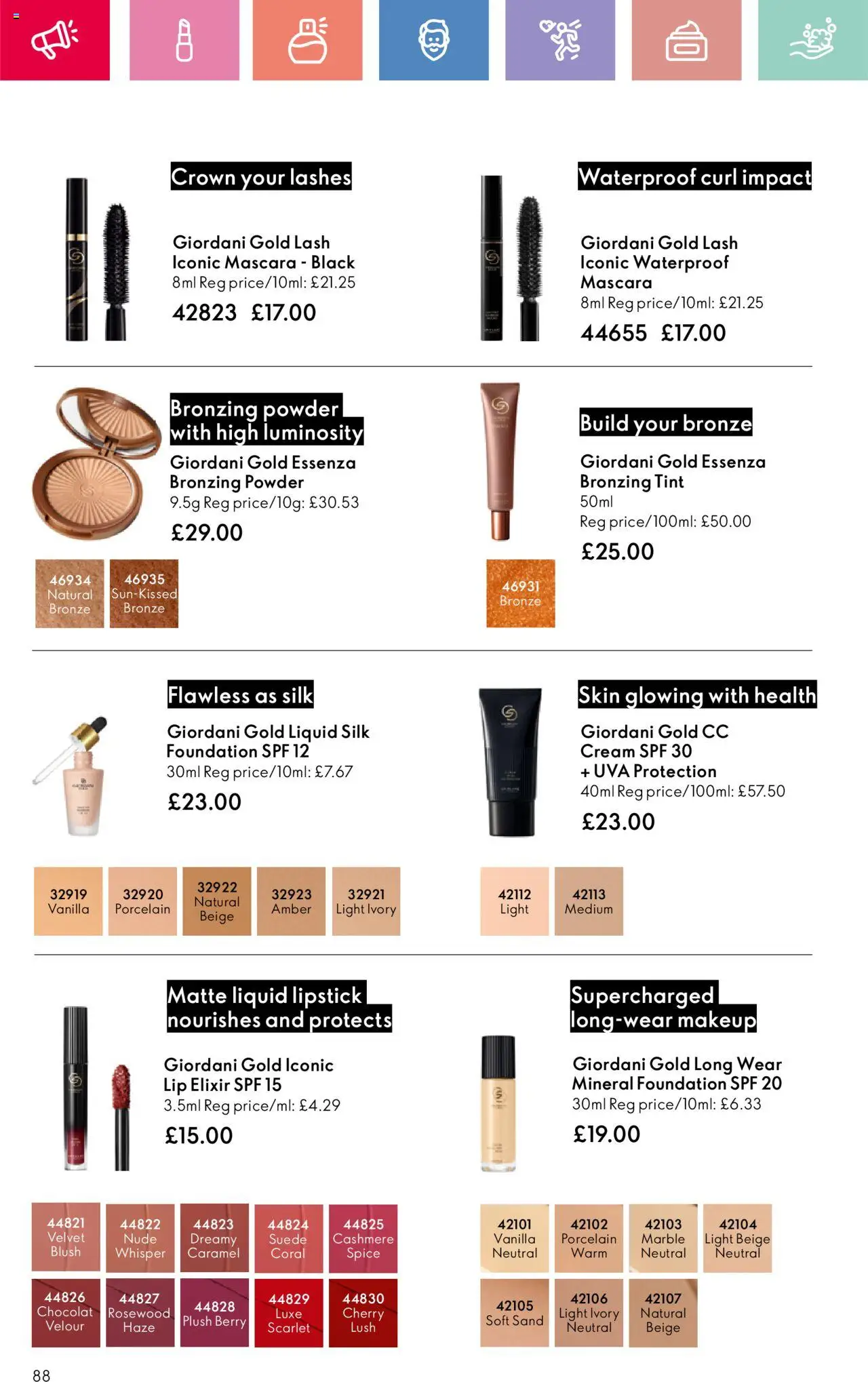  | Page: 88 | Products: Powder, Lipstick, Cream, Vanilla