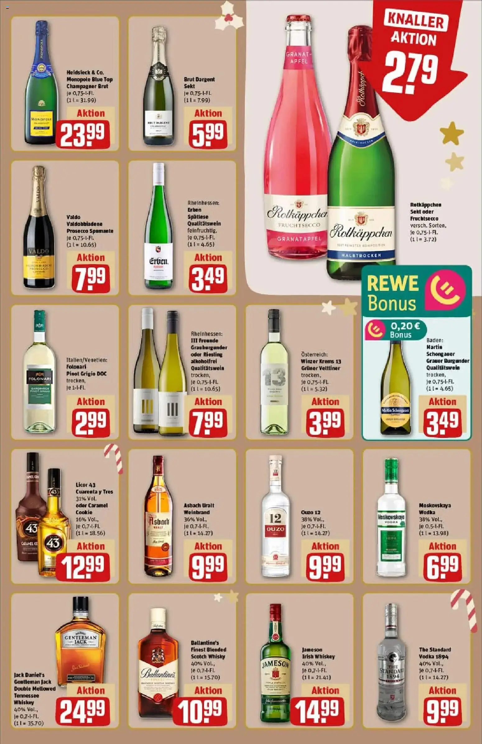 Rewe prospekt Hildesheim	 – gültig ab 07.12.2025 | Seite: 17 | Produkte: Ouzo 12, Jameson, Brut dargent, Vodka