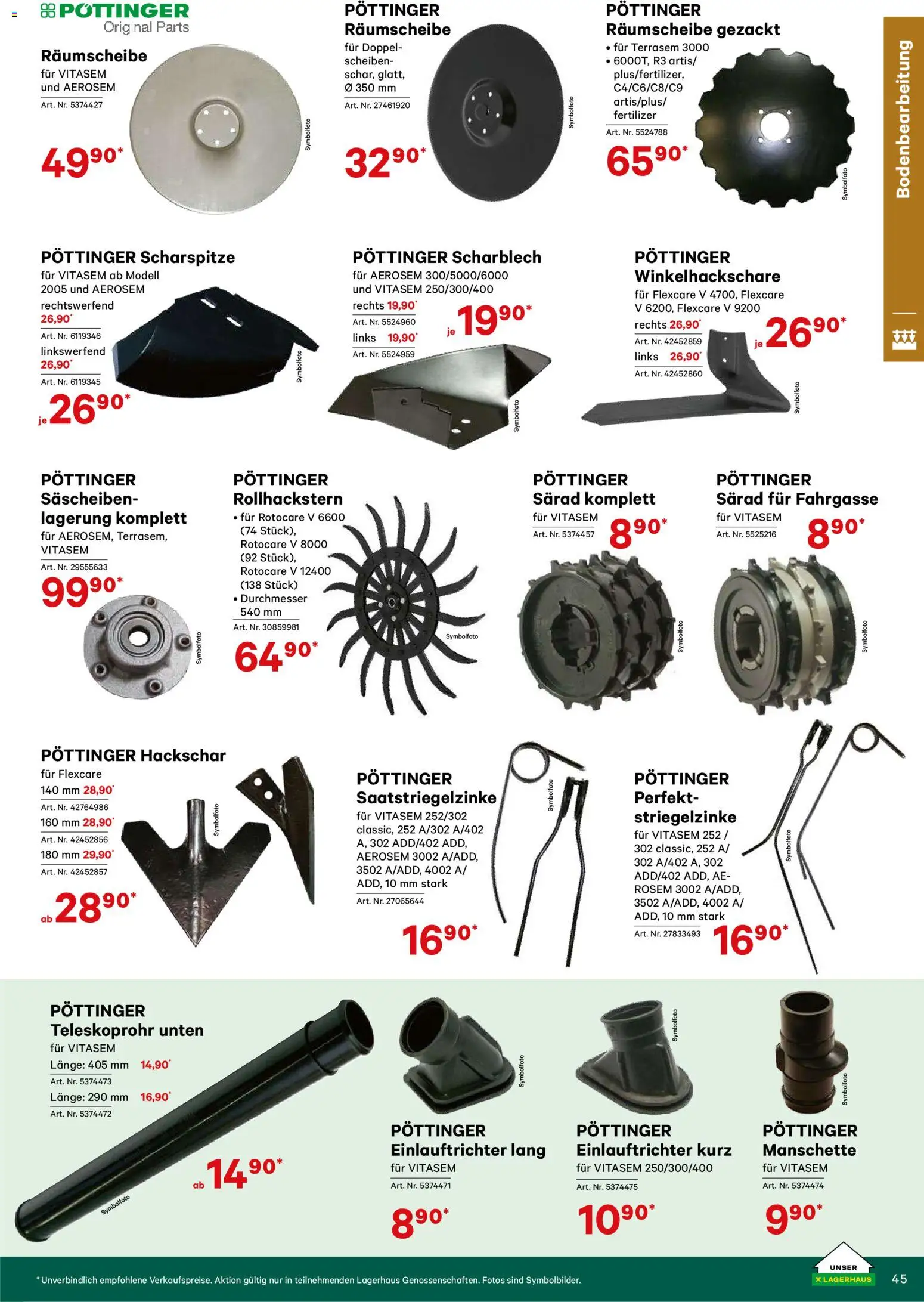 Lagerhaus Verschleißteile & Zubehör gültig ab 01.01.2026 | Seite: 45