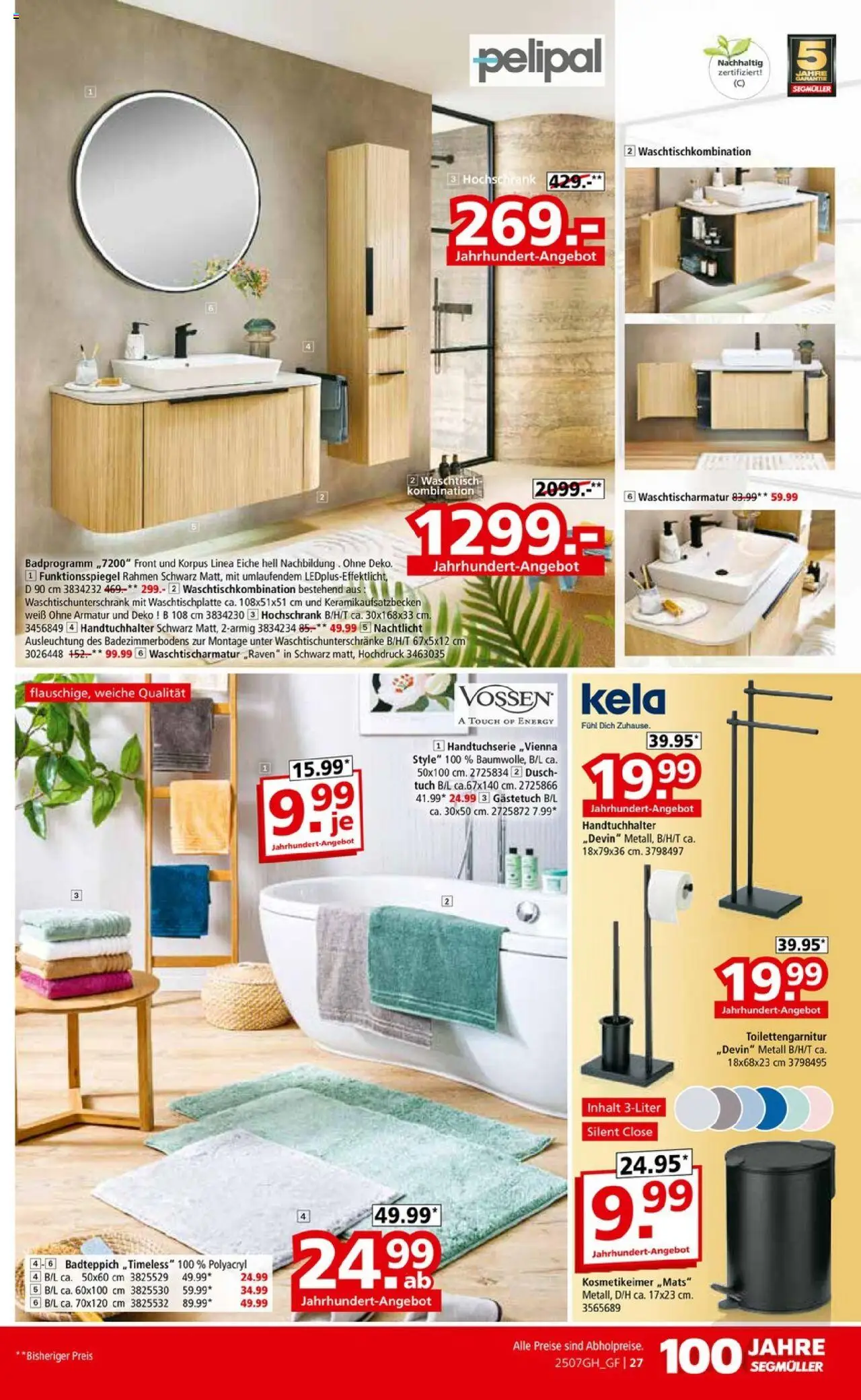 Segmüller Highlight - gültig ab dem 19.07.2025 | Seite: 45 | Produkte: Energy, Armatur, Hochschrank, Nachtlicht