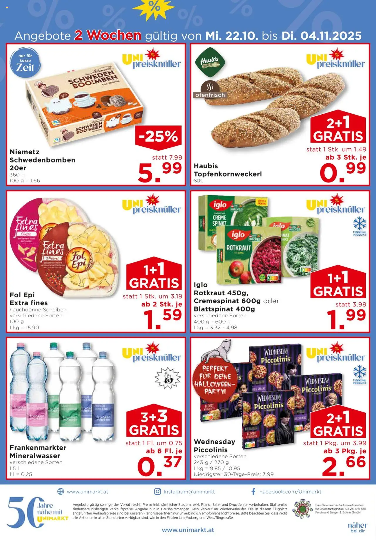 Unimarkt Flugblatt gültig ab 22.10.2025 | Seite: 16 | Produkte: Creme