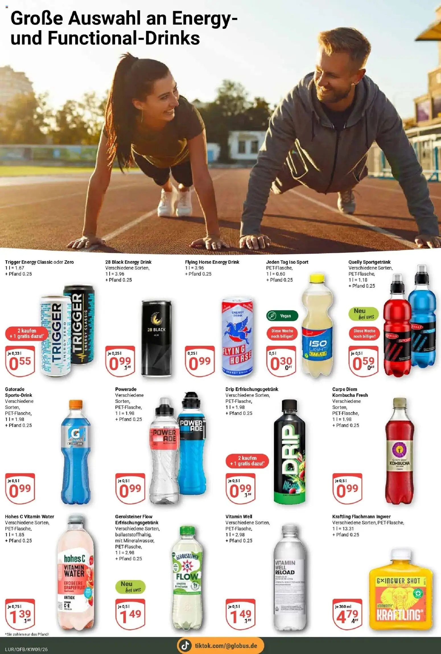 Globus Prospekt Hamburg – gültig ab 23.02.2026 | Seite: 21 | Produkte: Energy, Grapefruit, Hohes c, Gerolsteiner