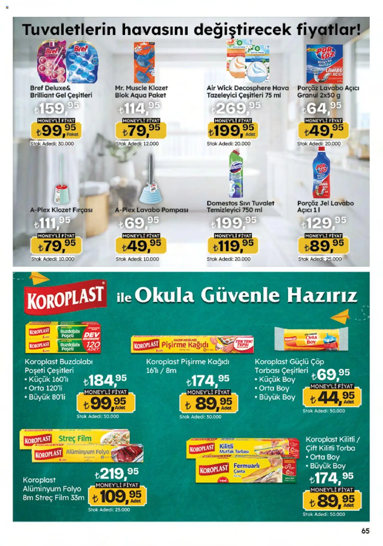 Migros Katalog - 5M Migroskop Dijital - 25.09.2025 tarihinden itibaren geçerlidir | Sayfa: 65 | Ürünler: Lavabo, Tuvalet, Lavabo açıcı, Çanta