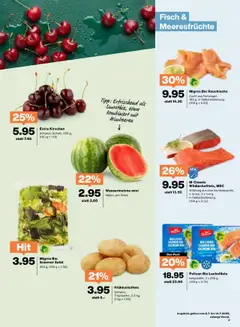 Migros Aktionen ab 08.07.2025 | Seite: 3 | Produkte: Lachs, Fisch, Meeresfrüchte, Wassermelone