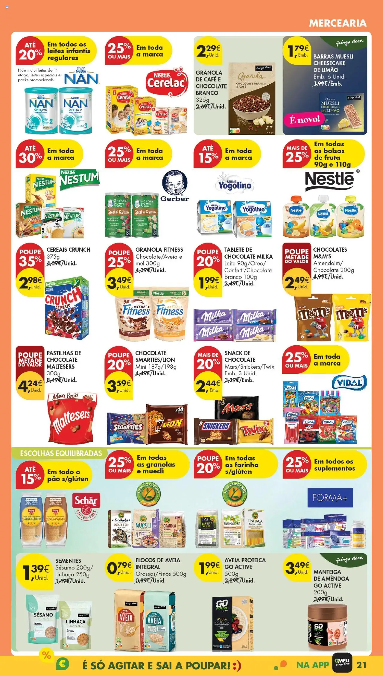 Pingo Doce Poupe Esta Semana Madeira │ válido de 19.08.2025 | Página: 21 | Produtos: Aveia, Banana, Mel, Cereais