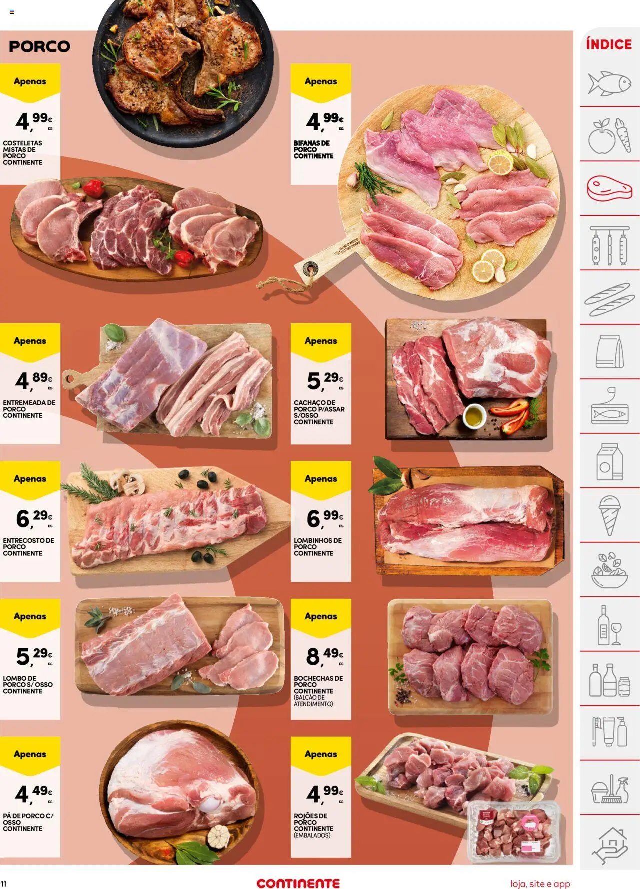 Continente folheto │ válido de 12.08.2025 | Página: 11 | Produtos: Lombo, Pá