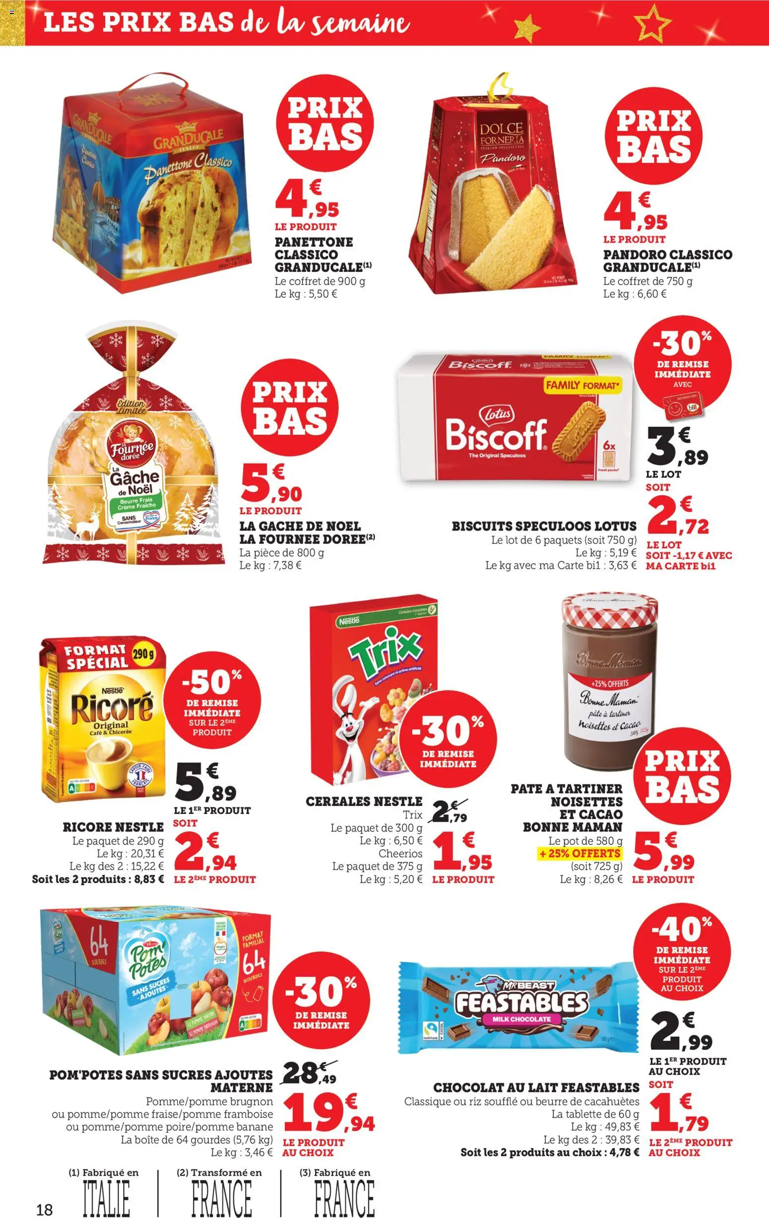 {H1} | Page: 19 | Produits: Pomme, Pâte à tartiner, Banane, Crème