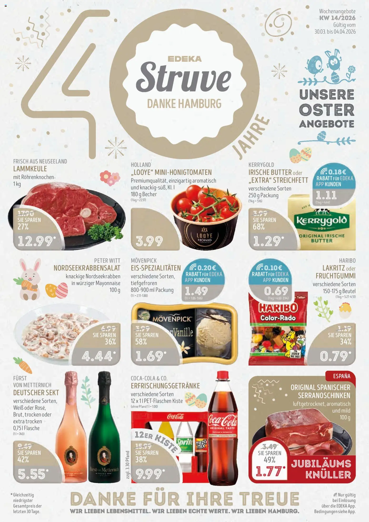 Edeka Struve Prospekt 	 – gültig ab 30.03.2026 | Seite: 3 | Produkte: Sprite, Haribo, Butter, Sekt
