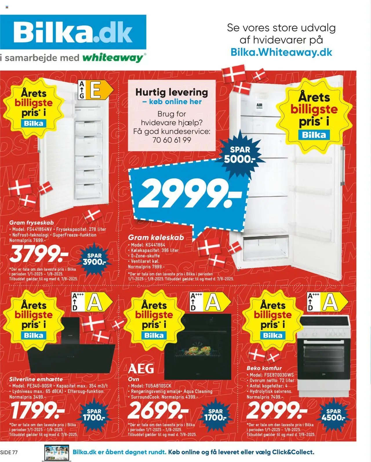 Bilka Tilbudsavis gyldig fra 01.08.2025 | Side: 40 | Produkter: Komfur, Køleskab
